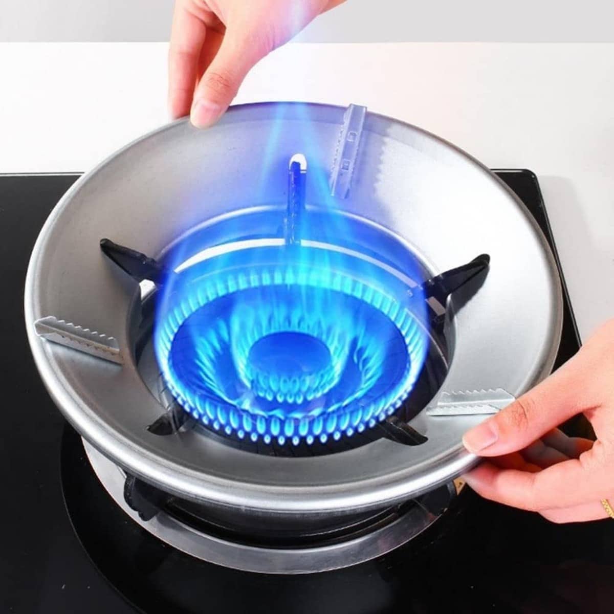 HORSE FIT Gas Stove Burner Wok Stand Support, Gas Stove Burner Cover, Wind Shield Energy Saver, Heat Diffuser For Cooktop Range, Saves Cooking Time - Sports and Fitness Equipment | Buy online on ZillyBuy