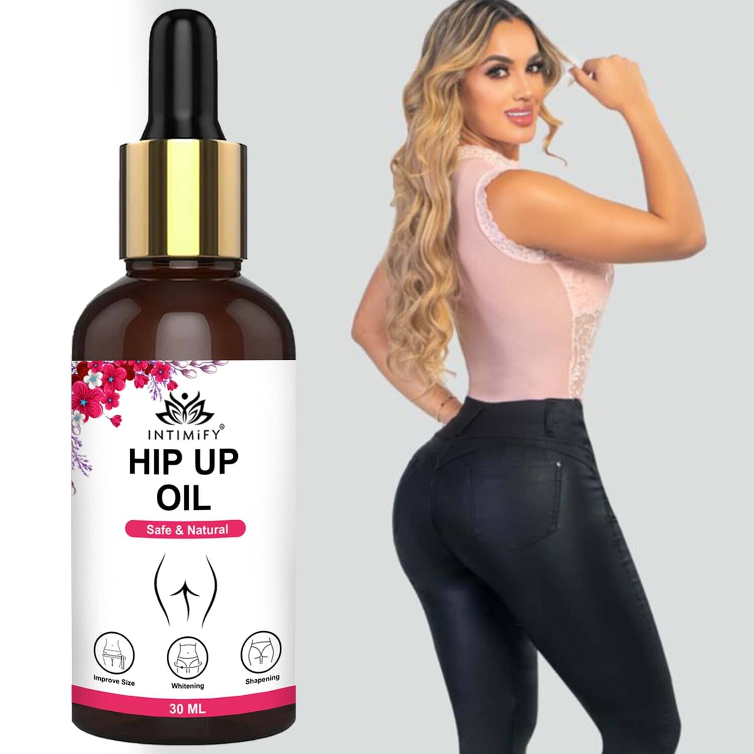     			Intimify Hip Up Oil, Hips Massage Oil, Hip Enlargement Cream, Shaping Oil, 30 mL