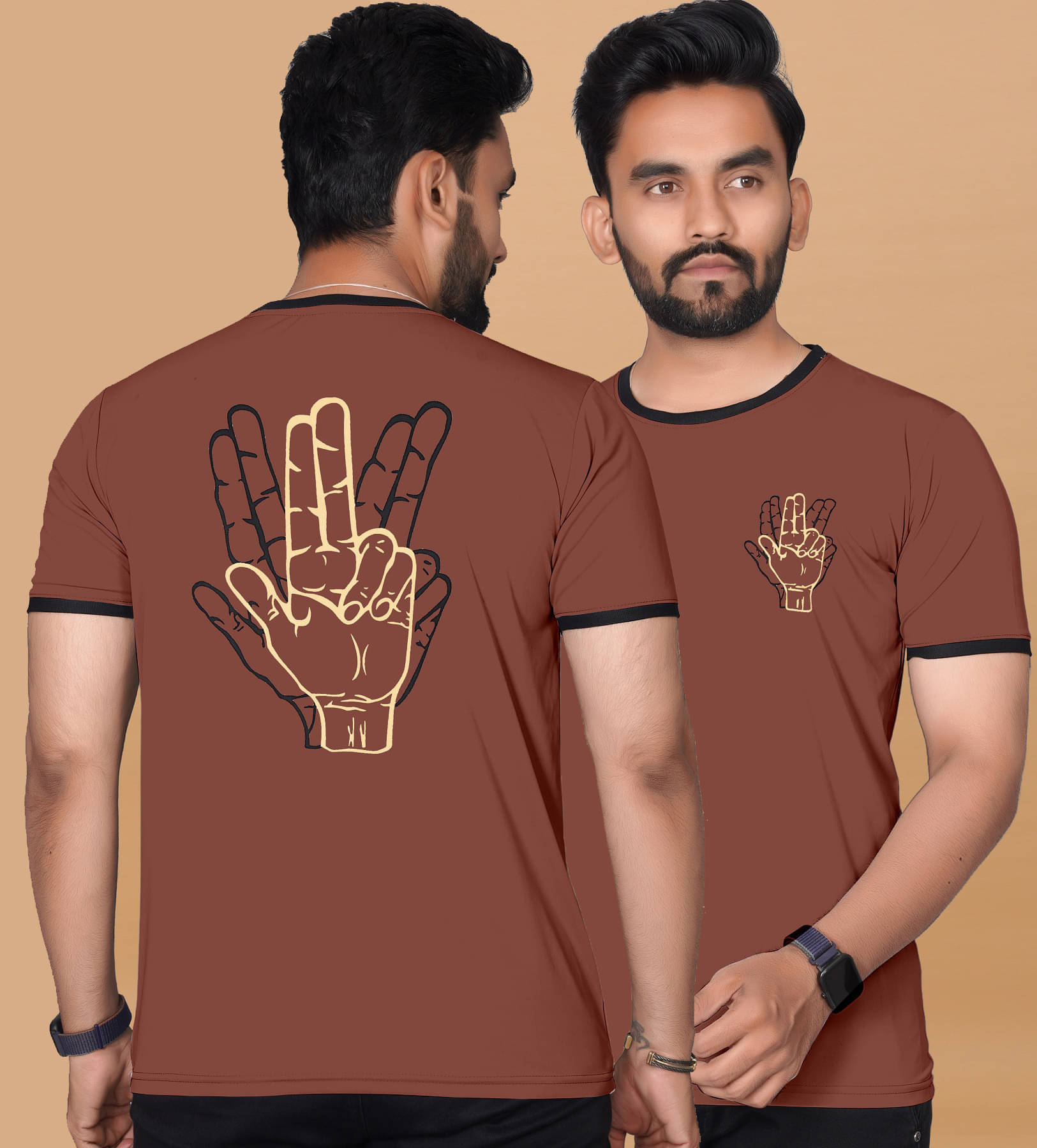 KAJARU Pack of 1 Polyester Regular Fit Men's T-Shirt ( Orange ) KAJARU Pack of 1 Polyester Regular Fit Men's T-Shirt ( Orange )