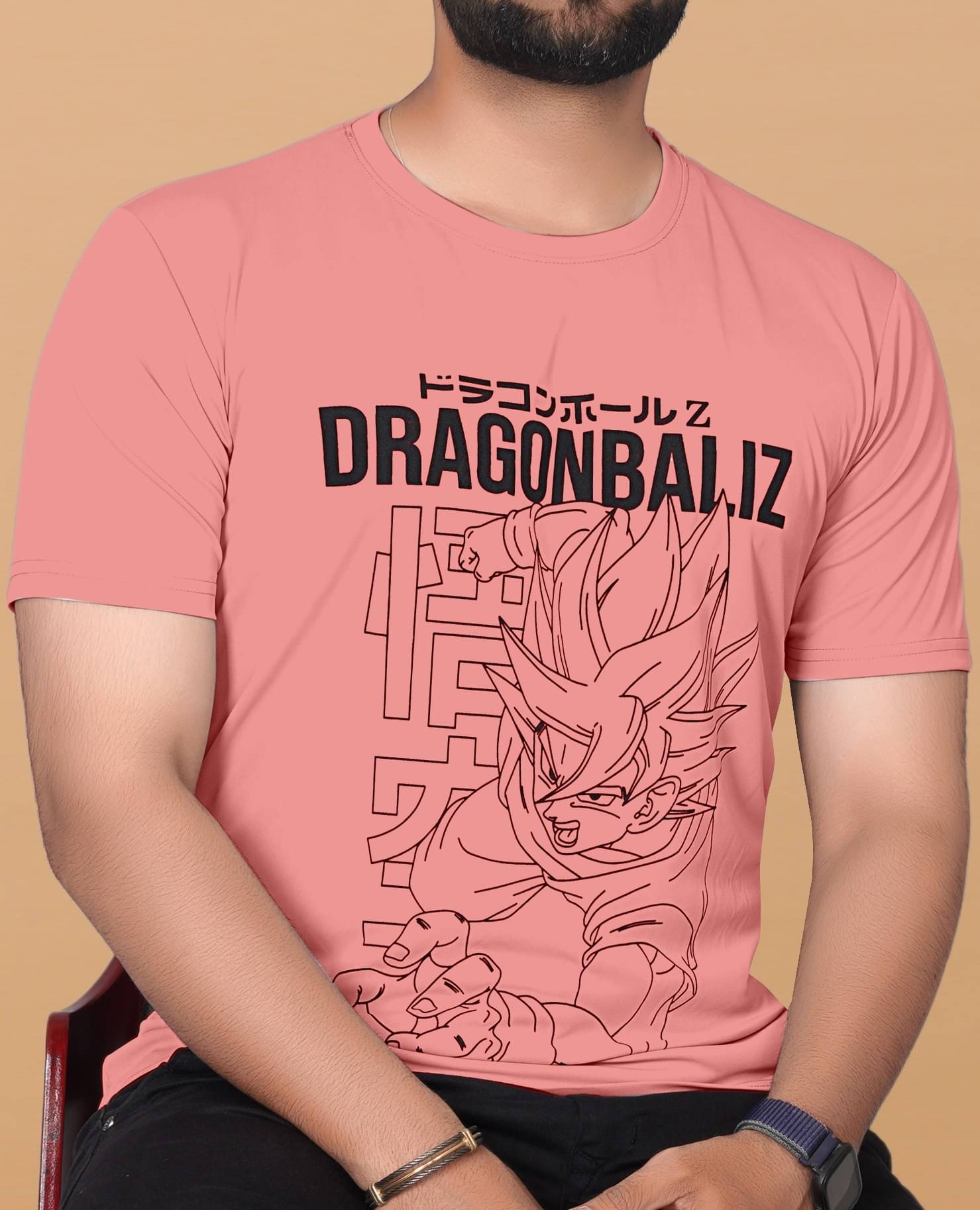 KAJARU Polyester Regular Fit Self Design Half Sleeves Men's Round T-Shirt - Pink ( Pack of 1 )     			KAJARU Polyester Regular Fit Self Design Half Sleeves Men's Round T-Shirt - Pink ( Pack of 1 )