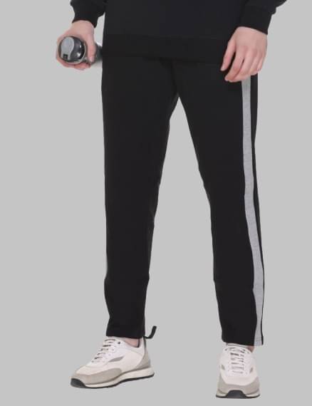     			LEEBONEE Black Fleece Men's Trackpants ( Pack of 1 )