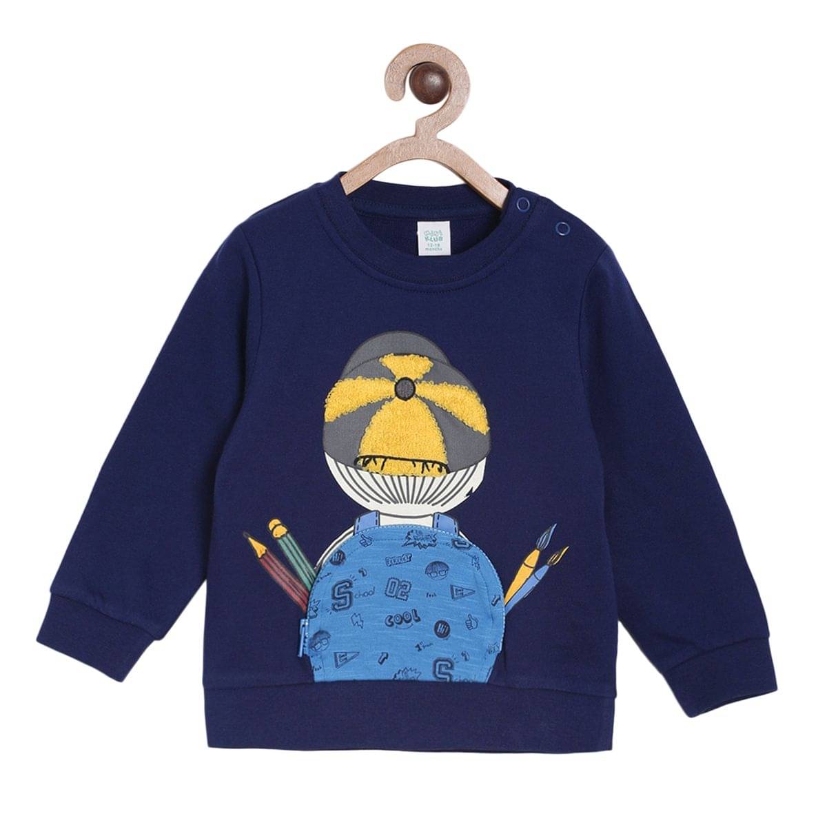     			Miniklub Baby Boys Pack Of 1 Sweat Shirt (Navy)