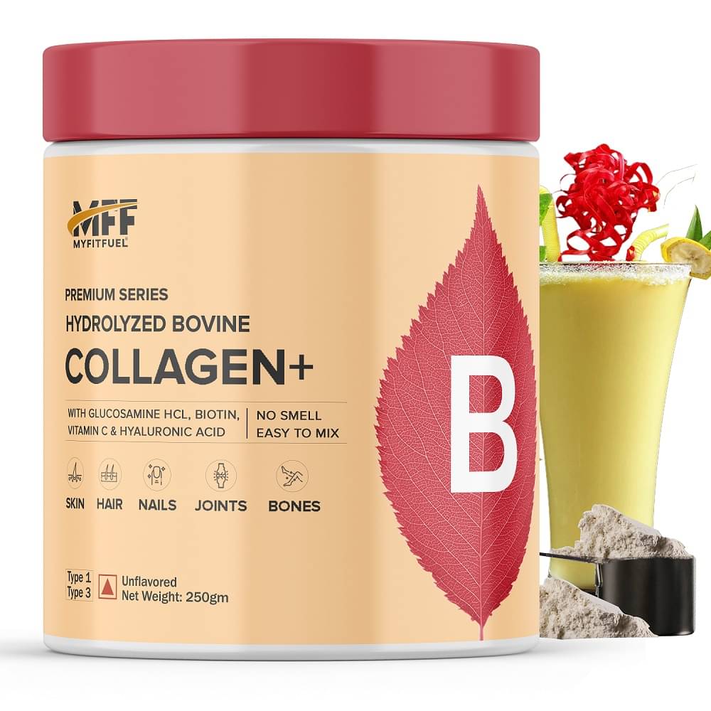 MyFitFuel Hydrolyzed Bovine Collagen with Hyaluronic Acid, Biotin, Zinc & VitaminC. 250g, Unflavored MyFitFuel Hydrolyzed Bovine Collagen with Hyaluronic Acid, Biotin, Zinc & VitaminC. 250g, Unflavored