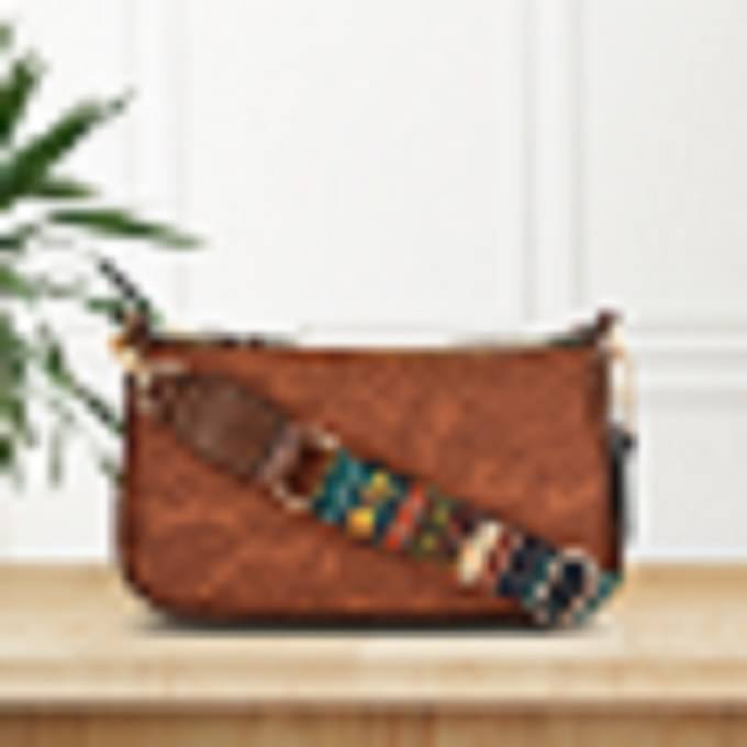     			SAKWOODS Sling Bag PU Set of 1 ( Tan )