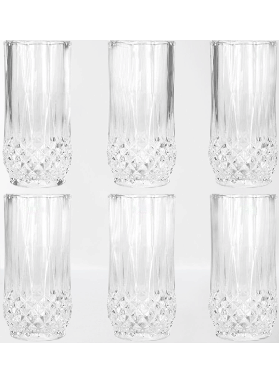     			Somil Party Glass/Beer Mug Glass Plain Water Glass 350 ml ( Pack of 6 ) Transparent