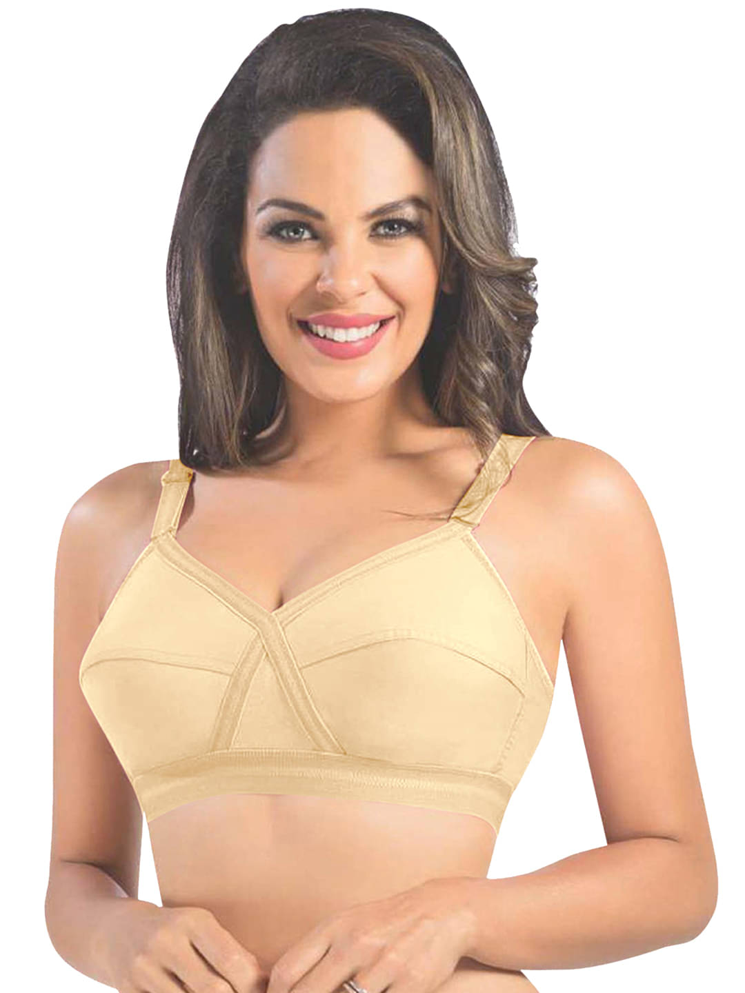 Sonari Polyester Non Padded Women's Minimizer Bra ( Beige ) kirtikaskin Sonari Polyester Non Padded Women's Minimizer Bra ( Beige ) kirtikaskin