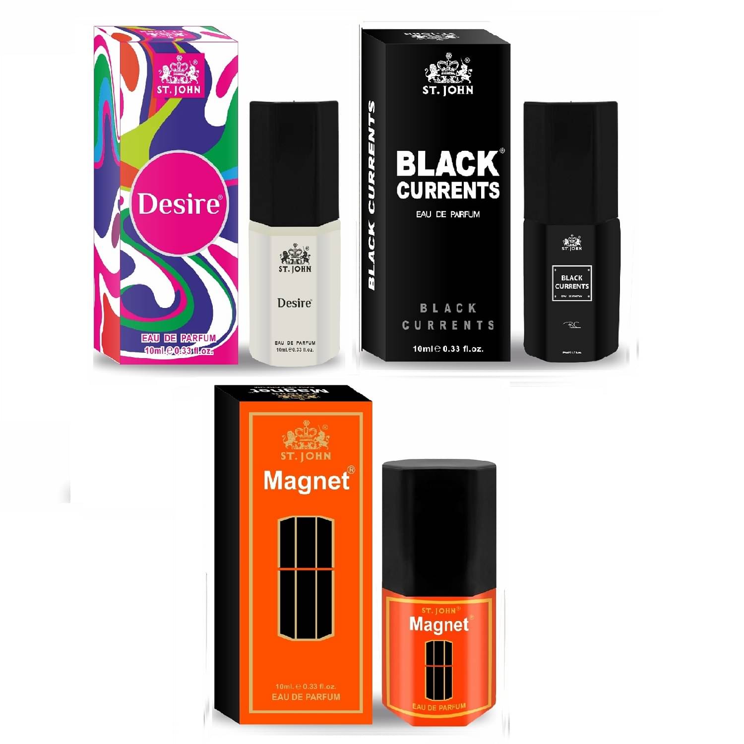 St. John Desire, Black current, Magnet Pocket Perfume for Men 100 ml ( Pack of 3 ) St. John Desire, Black current, Magnet Pocket Perfume for Men 100 ml ( Pack of 3 )