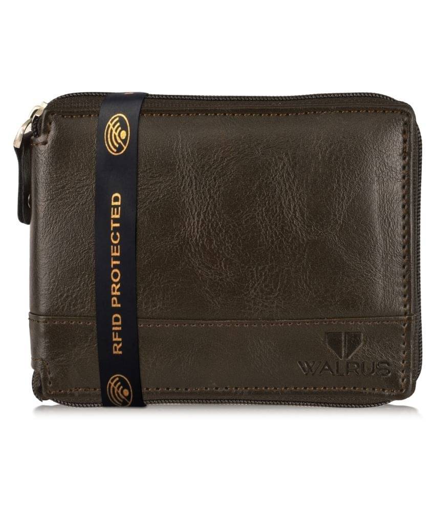     			Walrus Brown Faux Leather Men's Regular Wallet ( Pack of 1 )