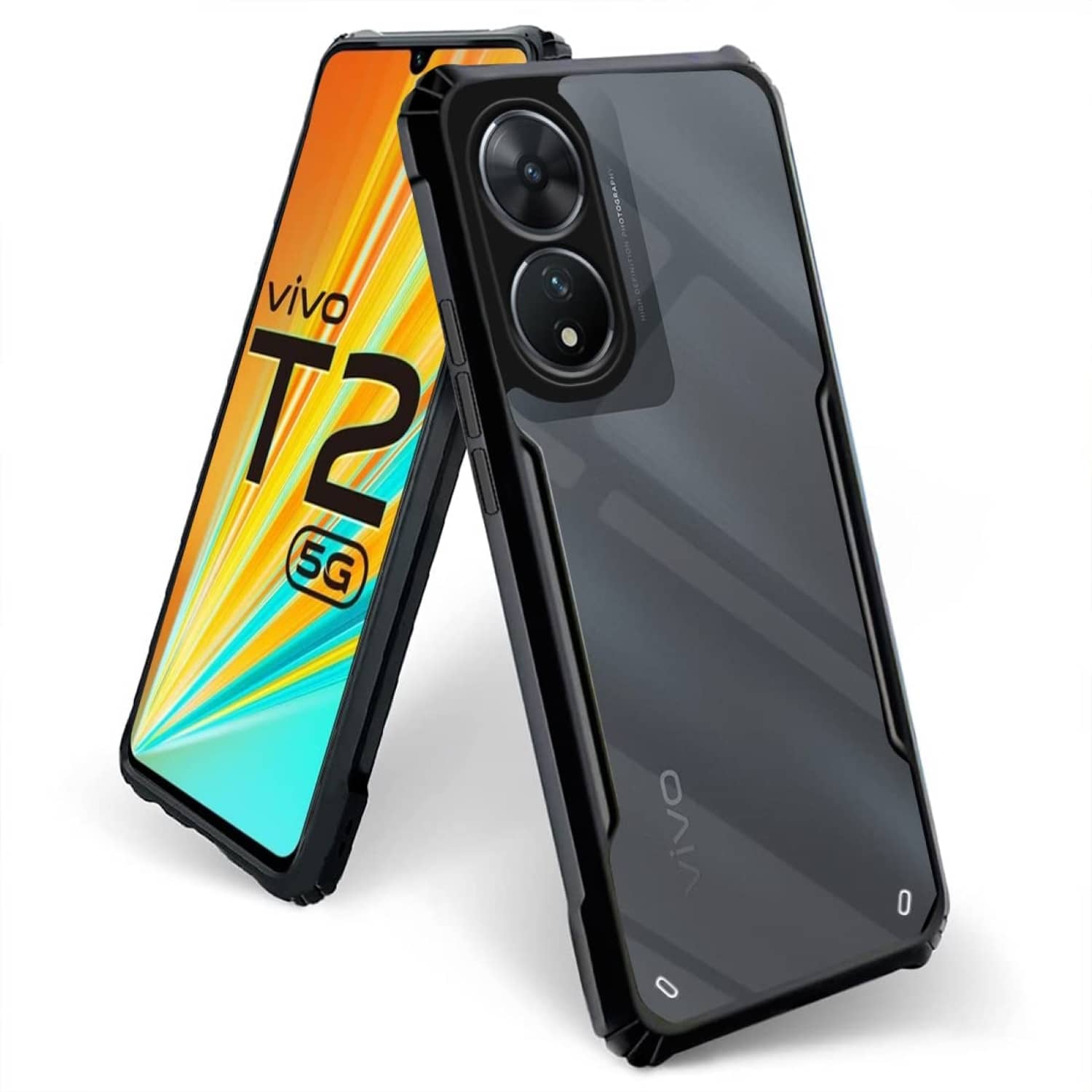 ZAMN Hybrid Covers Compatible For Polycarbonate Vivo T2 5G ( )