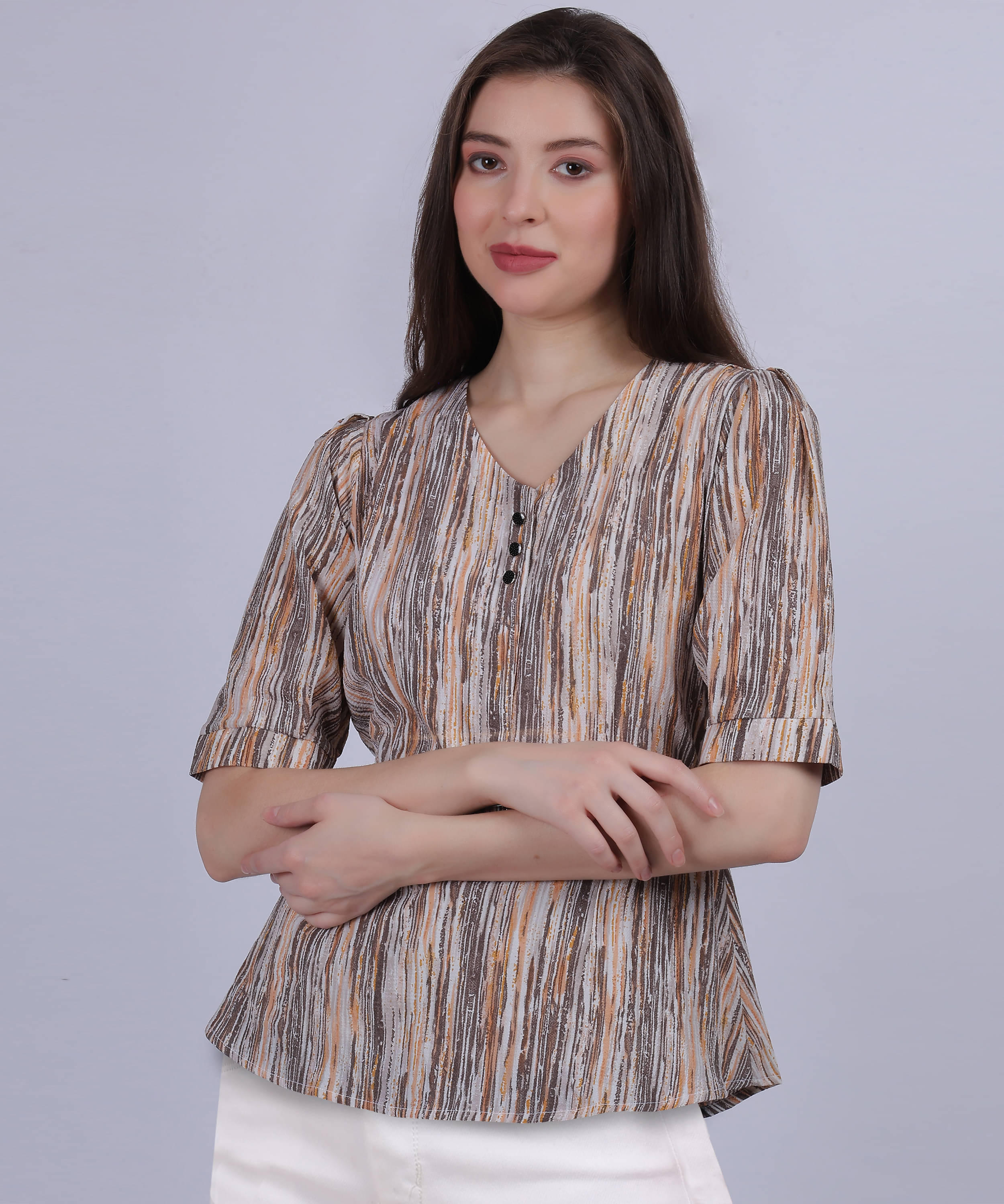 aumbe Orange Polyester Women's Regular Top ( Pack of 1 ) aumbe Orange Polyester Women's Regular Top ( Pack of 1 )