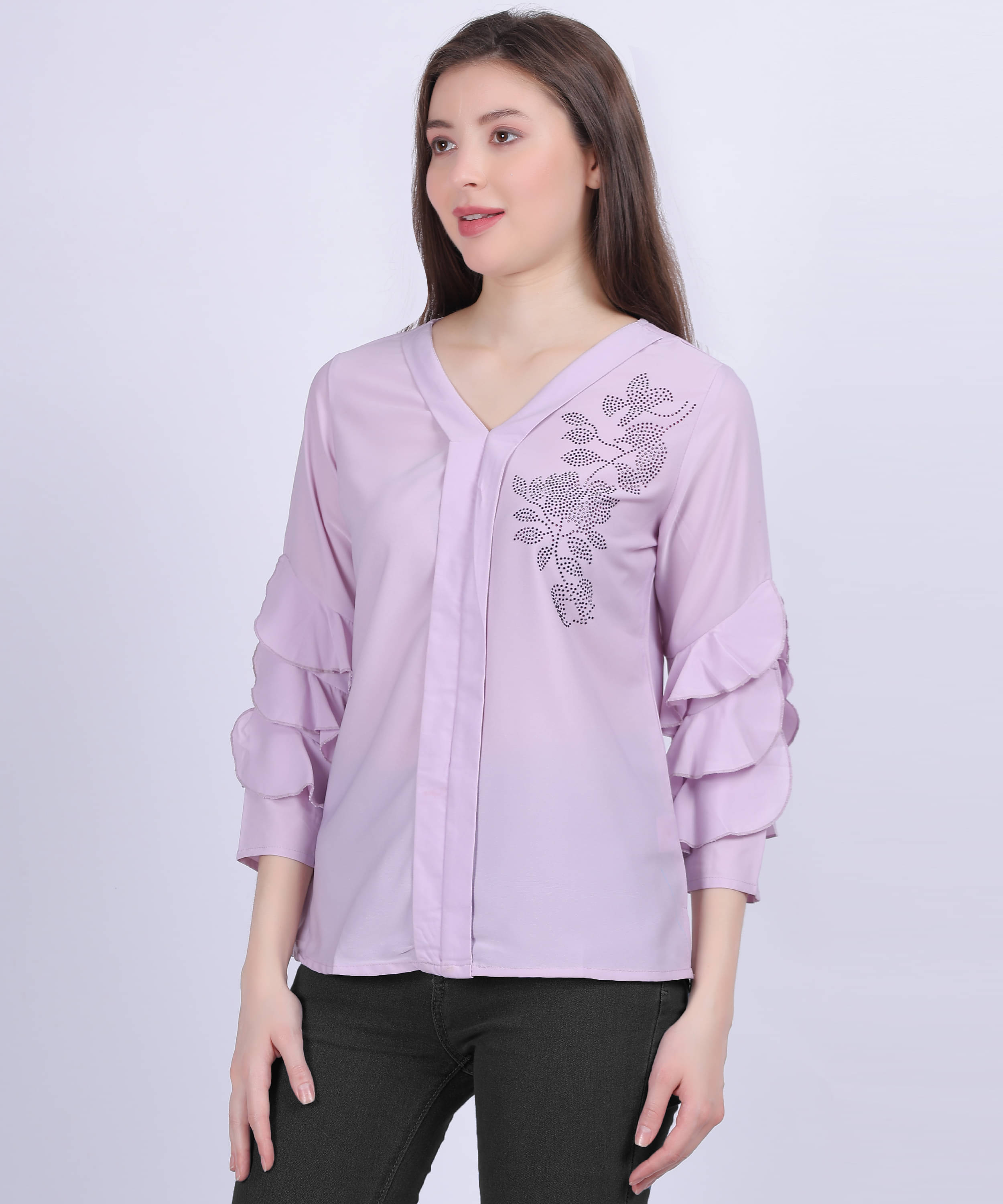 aumbe Women's Polyester Regular Top ( Purple ) aumbe Women's Polyester Regular Top ( Purple )