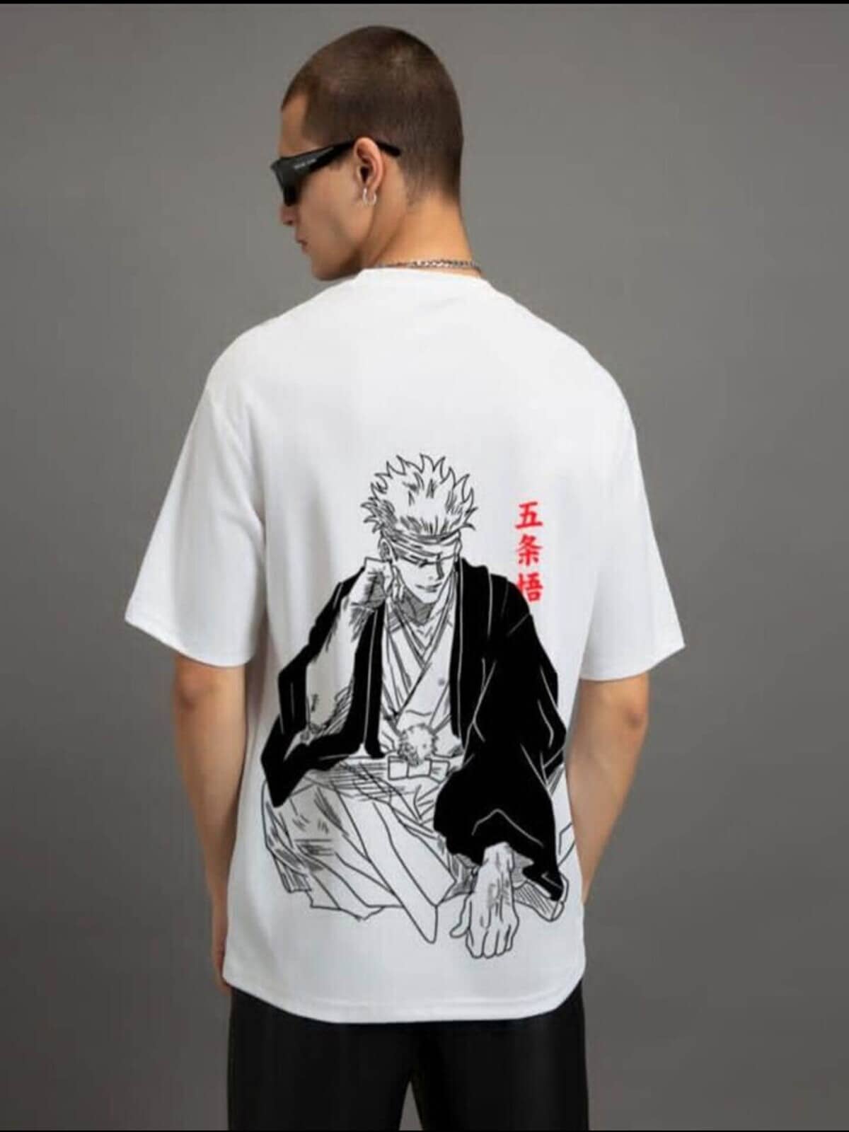 yellow tree Men Cotton Regular Fit Printed T-Shirt ( White )