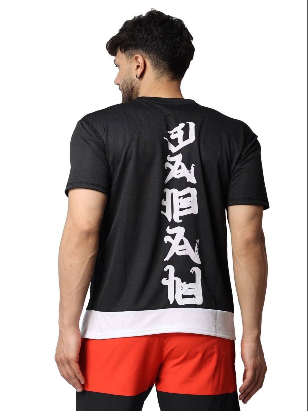     			yellow tree Men Polyester Regular Fit Printed T-Shirt ( Black )