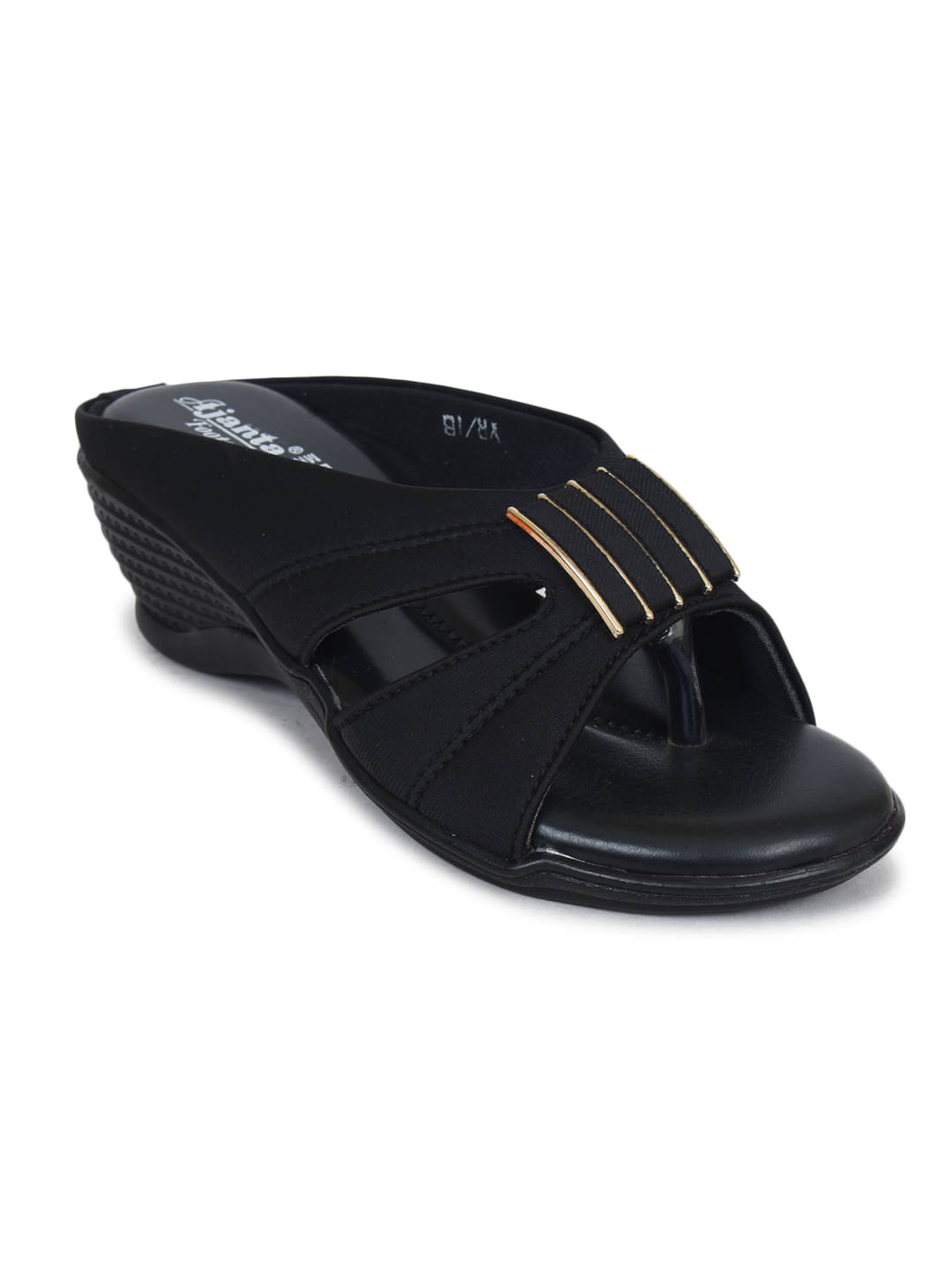     			Ajanta Black Women's Slip On Heels
