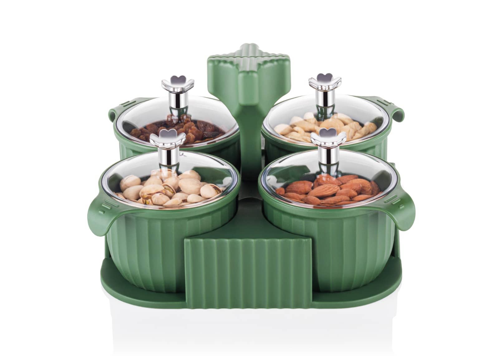 Analog Kitchenware Food/Masala/DryFruit Plastic Green Pickle Container ( Set of 1 )