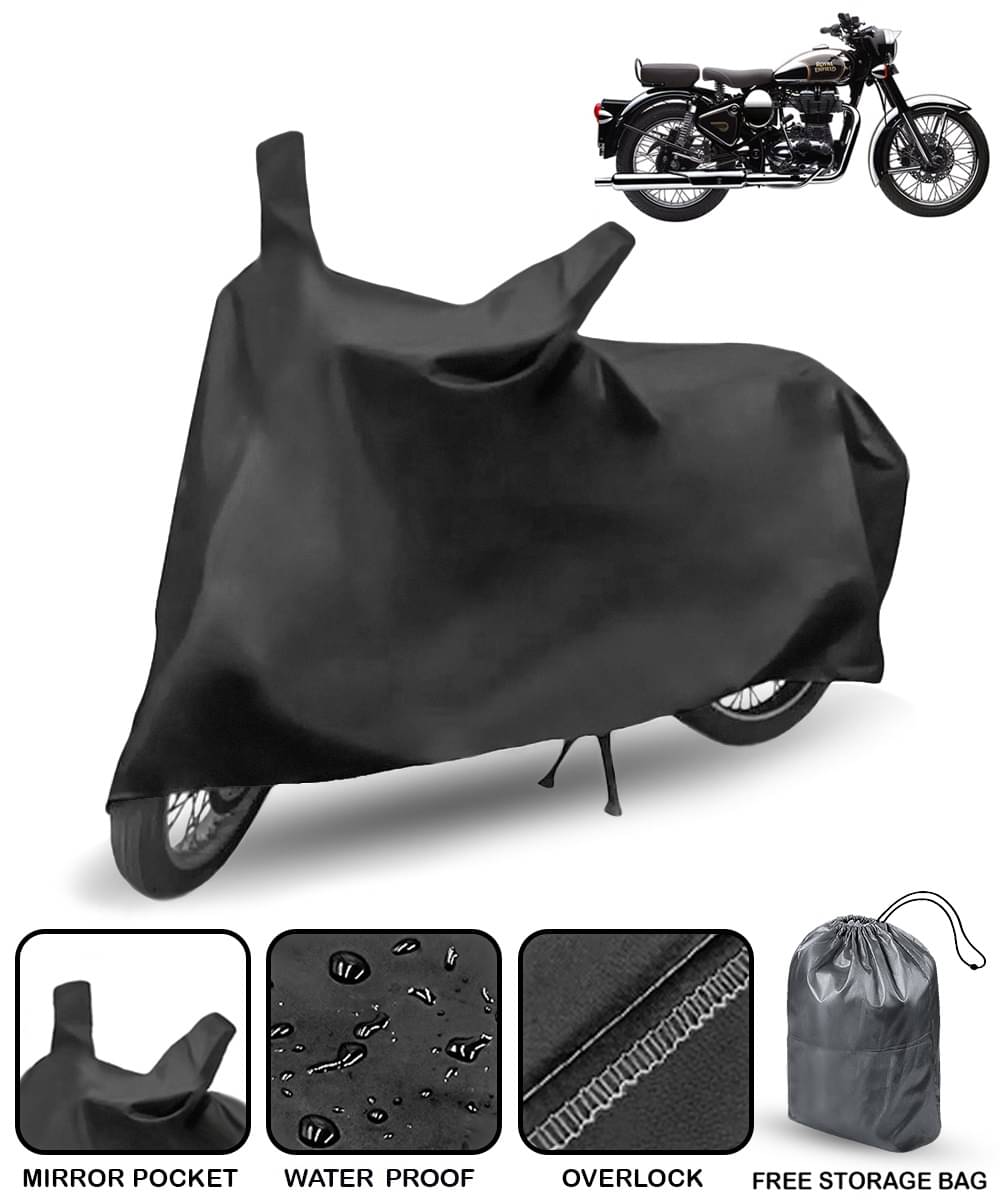 CARNEST Bike Body Cover for Royal Enfield Classic Chrome ( Pack of 1 ) , Black CARNEST Bike Body Cover for Royal Enfield Classic Chrome ( Pack of 1 ) , Black