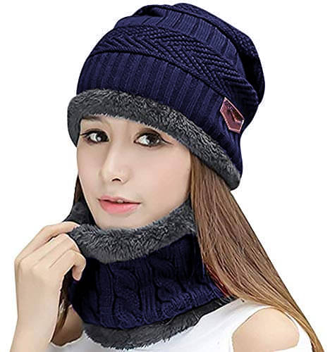     			CAT BUNNY Navy Woollen Men's Cap ( Pack of 1 )