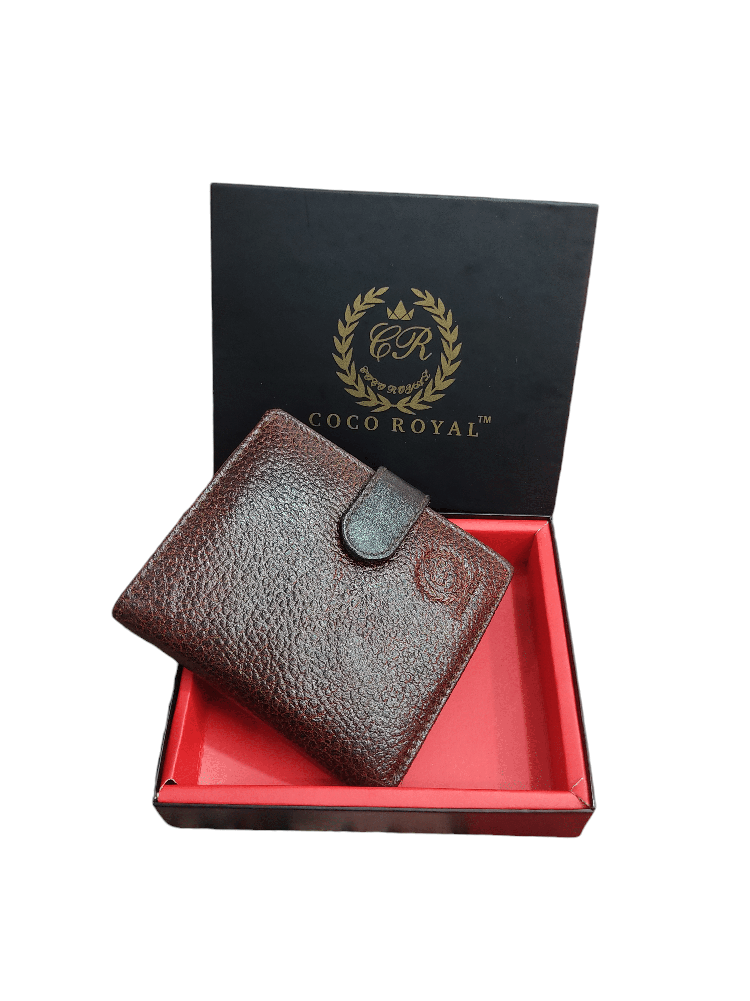     			COCO ROYAL 100% Leather Printed Men's Two Fold Wallet With 10 Slots For Card ( Mud Brown , Pack of 1 )