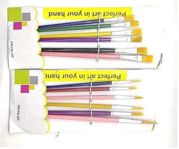     			FREEDY Paint Brush Combo 6 Flat or 6 Round with (one Brush Free)