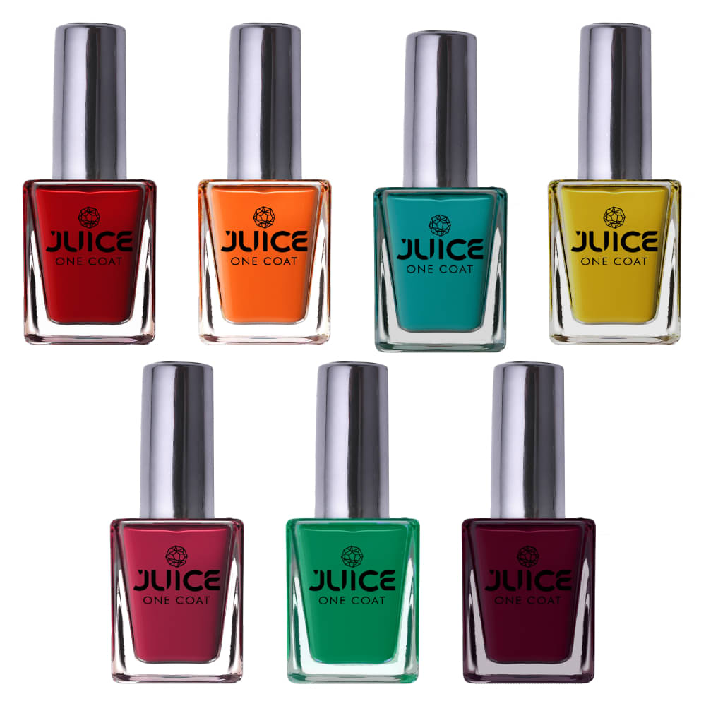     			Juice Nail Paint 11ml Each (Pack of 7) (Orange, Hot Pink, Magenta, Lawn Green, Teal Blue, Yellow, Crimsom Red)