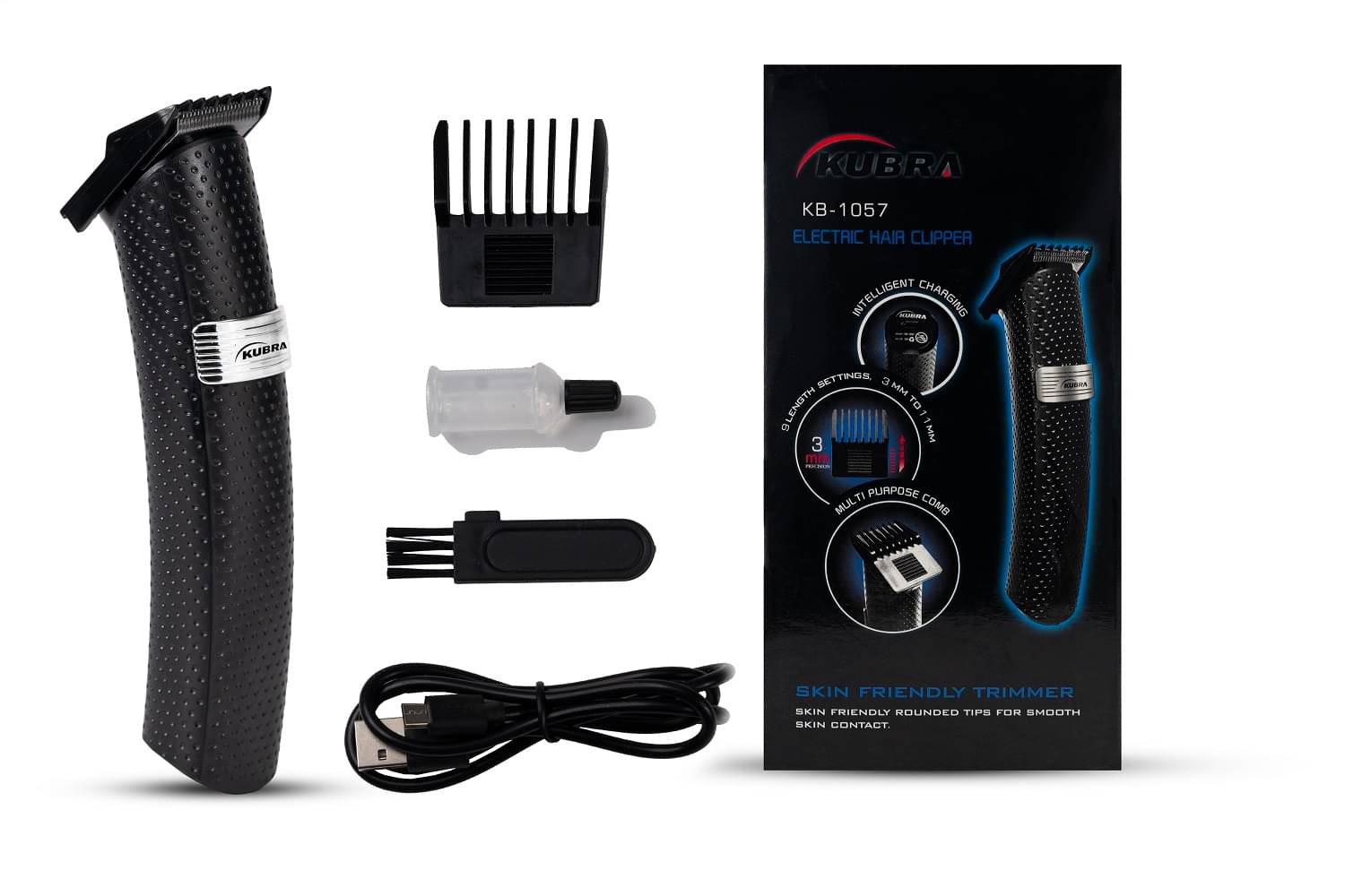     			KUBRA KB-1057 Black Cordless Beard Trimmer With 120 minutes Runtime