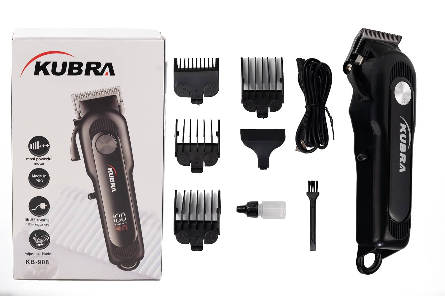     			KUBRA KB-908 Black Cordless Beard Trimmer With 120 minutes Runtime