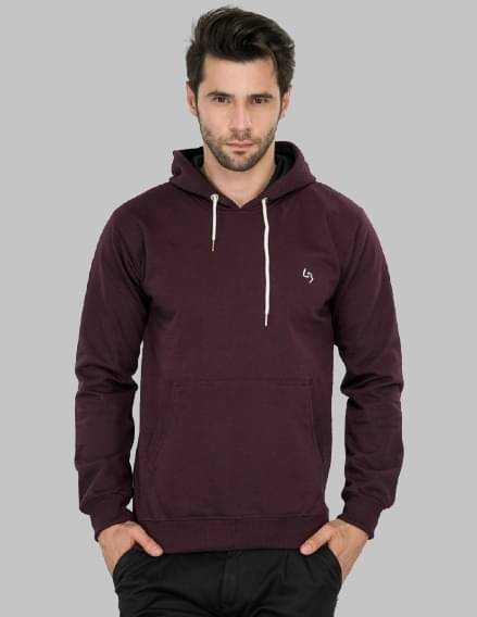 LEEBONEE Fleece Hooded Men's Sweatshirt - Wine ( Pack of 1 ) LEEBONEE Fleece Hooded Men's Sweatshirt - Wine ( Pack of 1 )