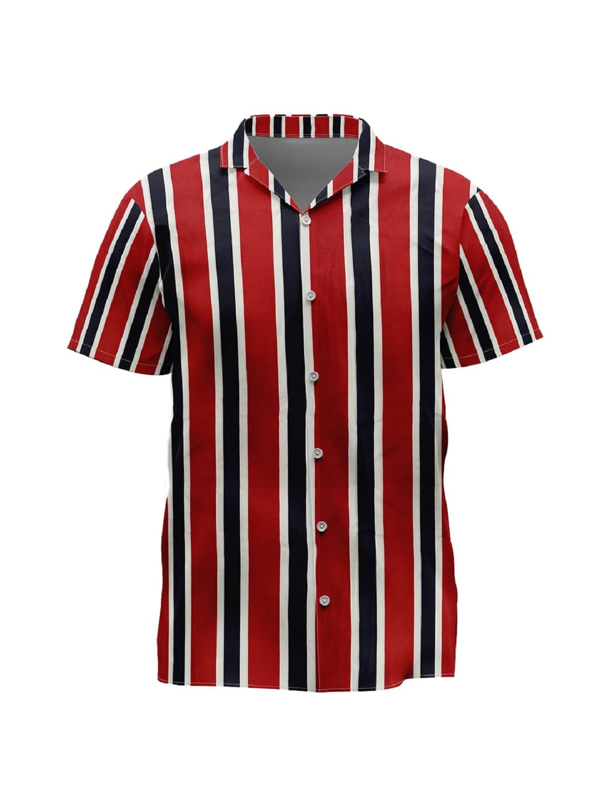 Leotude Cotton Blend Regular Fit Striped Half Sleeves Men's Casual Shirt - Red ( Pack of 1 ) Leotude Cotton Blend Regular Fit Striped Half Sleeves Men's Casual Shirt - Red ( Pack of 1 )