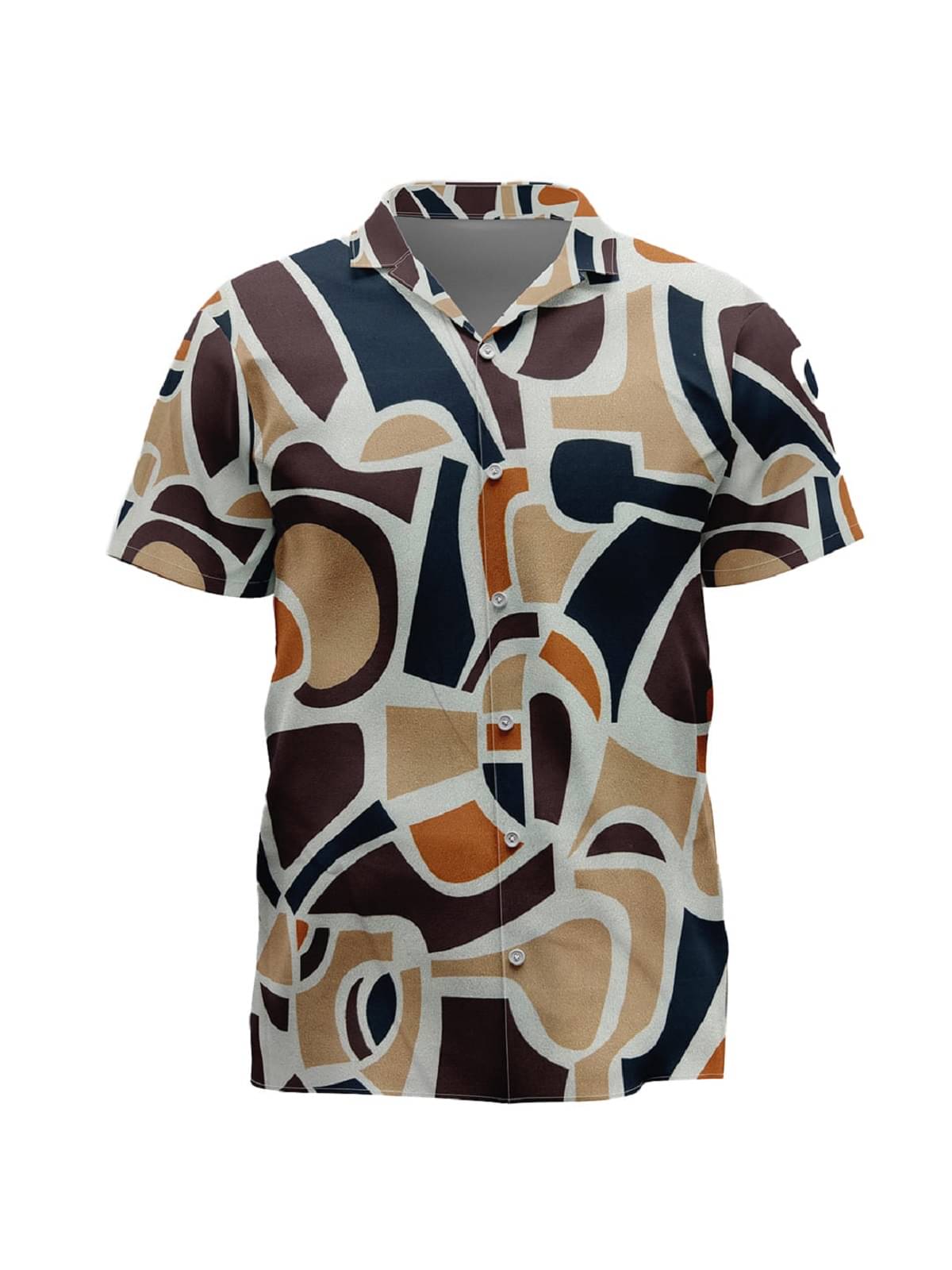     			Leotude Cotton Blend Regular Fit Printed Half Sleeves Men's Casual Shirt - Brown ( Pack of 1 )