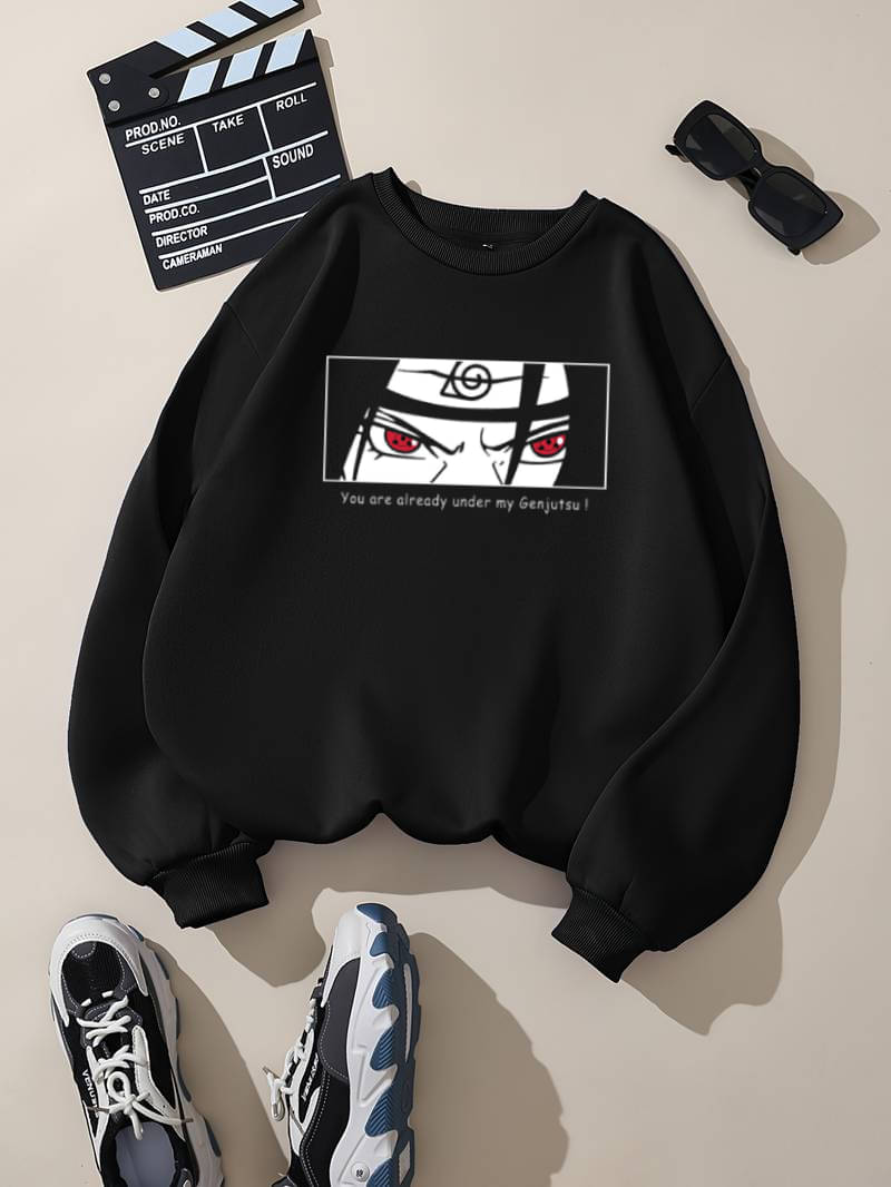 PERSONALITEE Cotton Blend Round Neck Men's Sweatshirt - Black ( Pack of 1 ) PERSONALITEE Cotton Blend Round Neck Men's Sweatshirt - Black ( Pack of 1 )