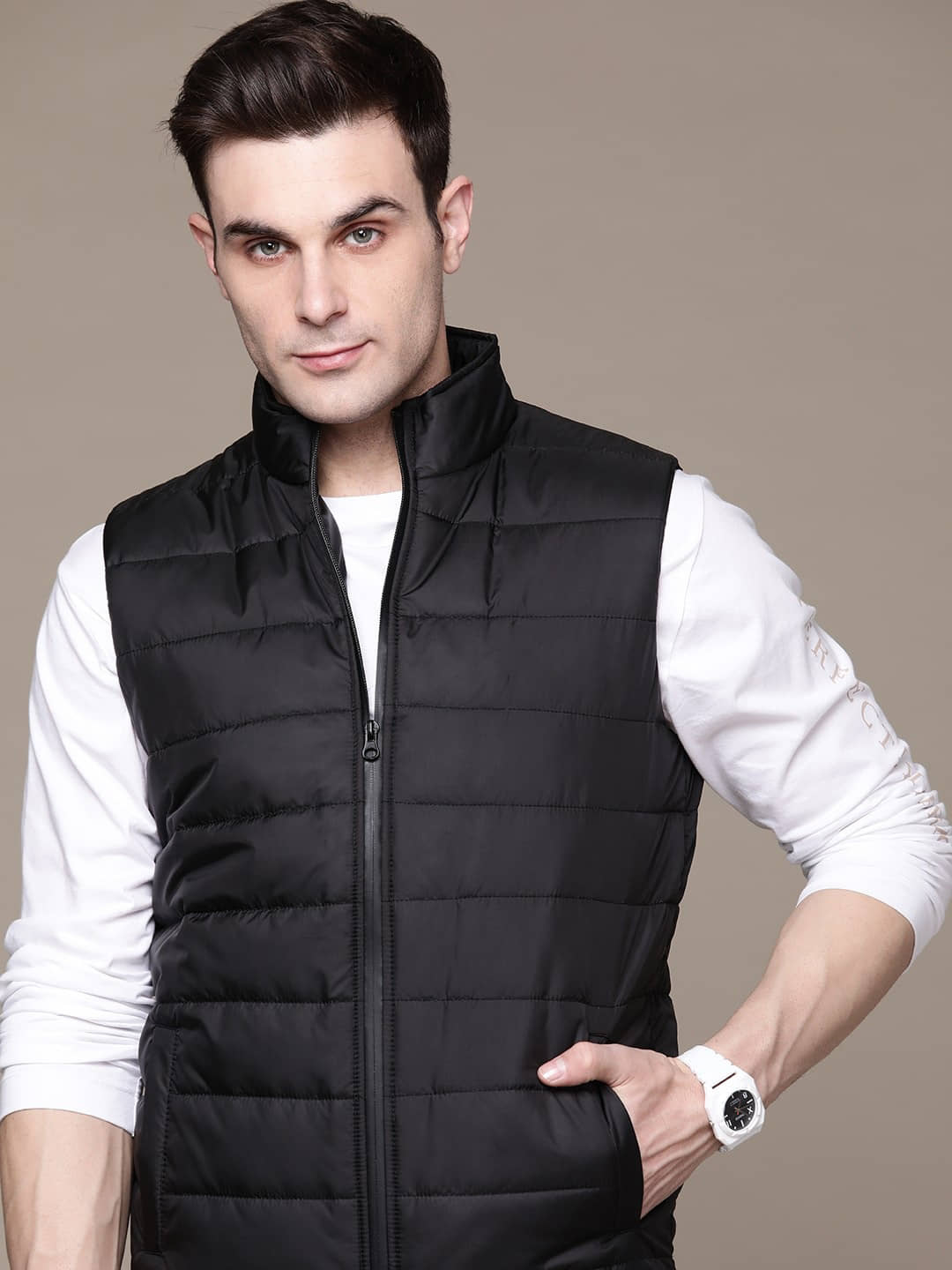 PLUS PARADISE Polyester Men's Puffer Jacket - Black ( Pack of 1 ) - Jackets & Coats | Buy online on ZillyBuy