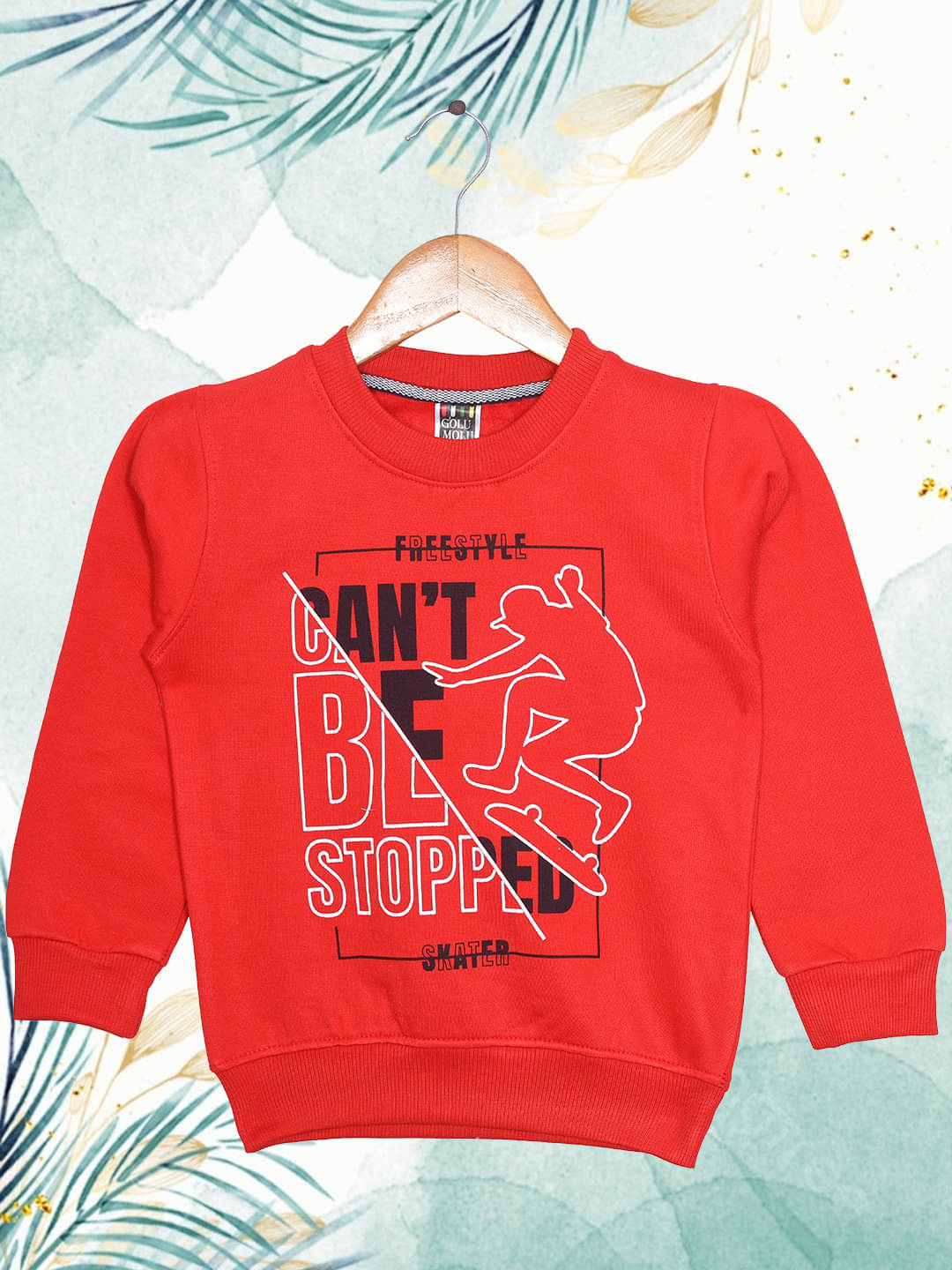     			RELANE Pack of 1 Boys Fleece Sweatshirt ( Red )