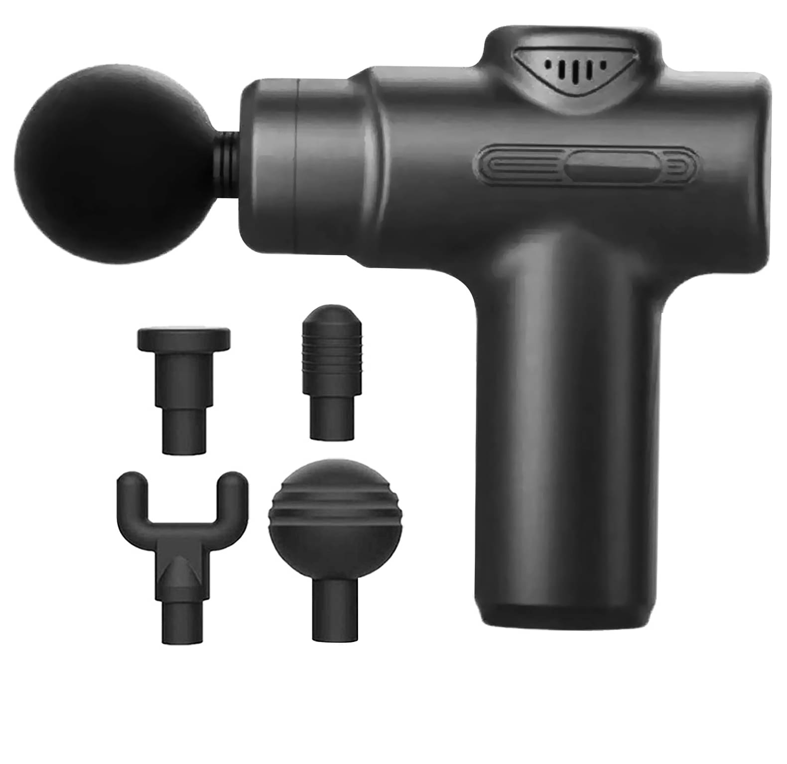 Retailstore 4 in 1 Cordless Powerful Black Battery Operated Massagers Retailstore 4 in 1 Cordless Powerful Black Battery Operated Massagers