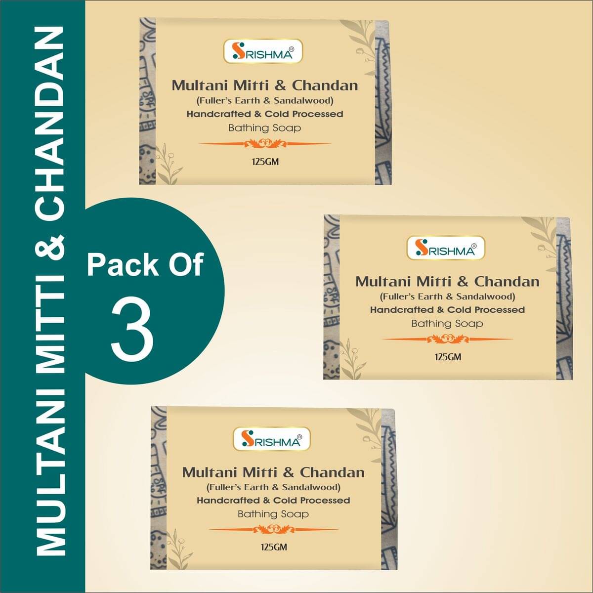     			Srishma Beauty Soap for Combination Skin ( Pack of 3 )