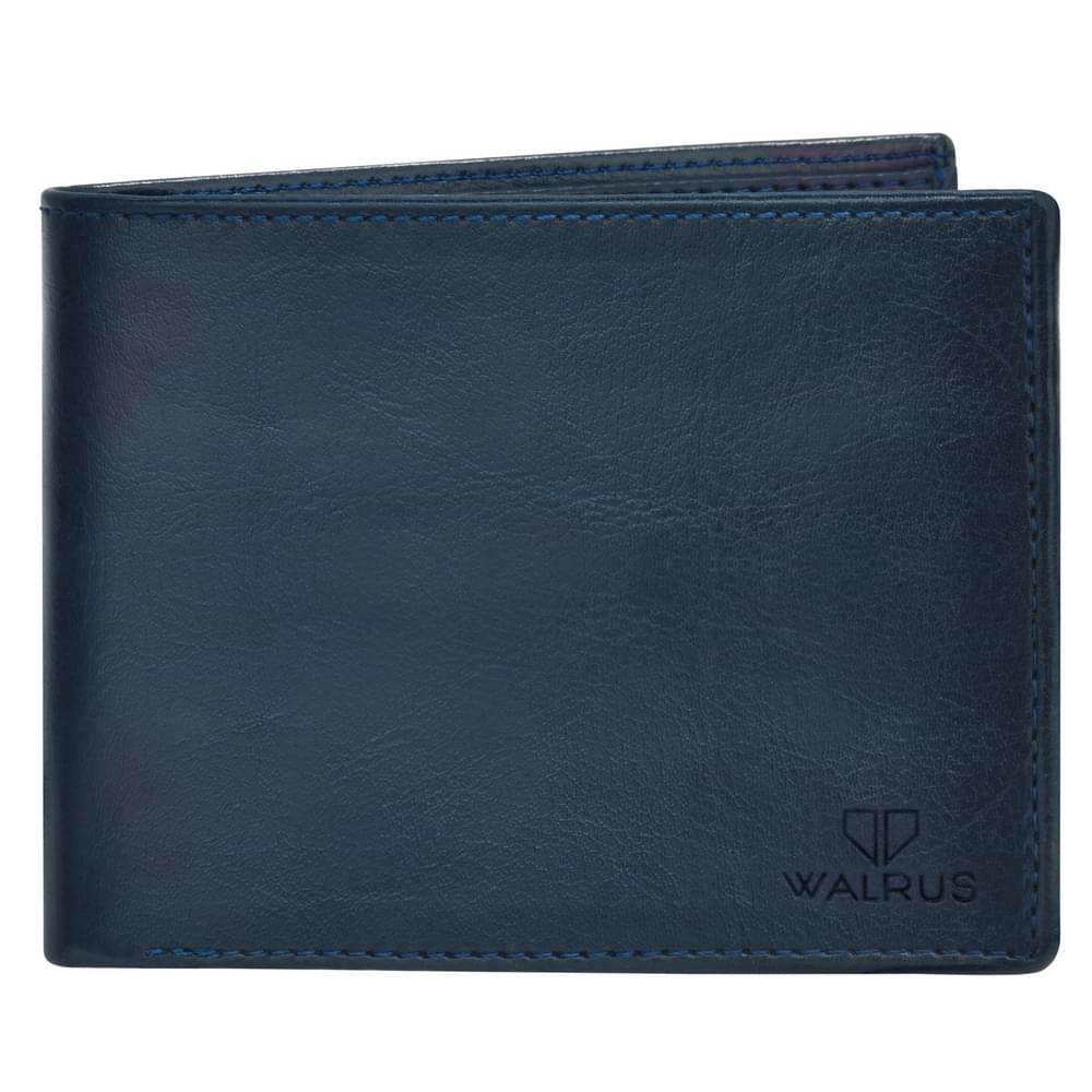     			Walrus Blue Faux Leather Men's Regular Wallet ( Pack of 1 )