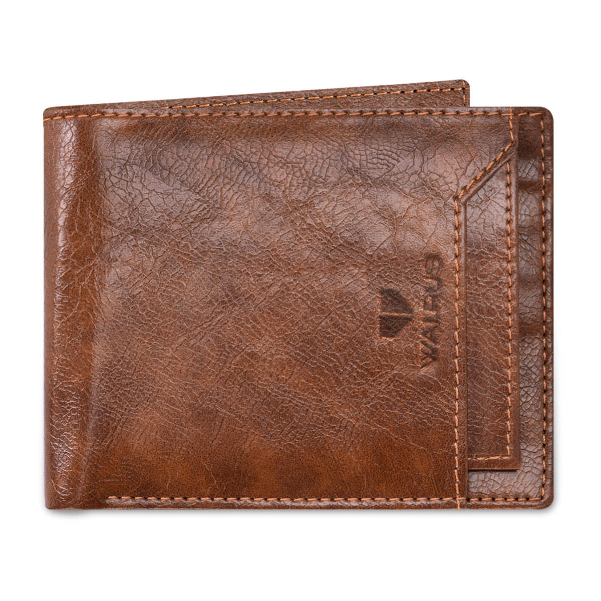     			Walrus Brown Faux Leather Men's Regular Wallet ( Pack of 1 )