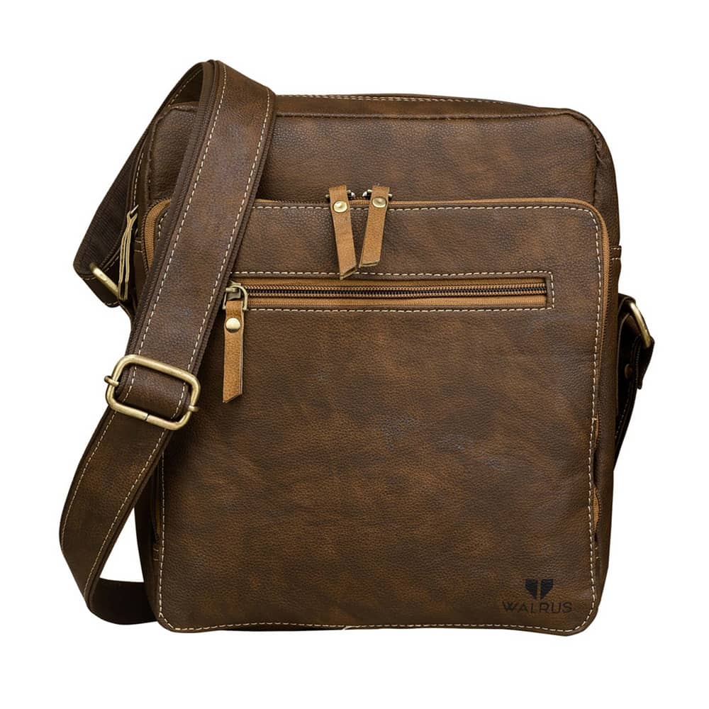 Walrus Brown Solid Messenger Bag - Handbags | Buy online on ZillyBuy