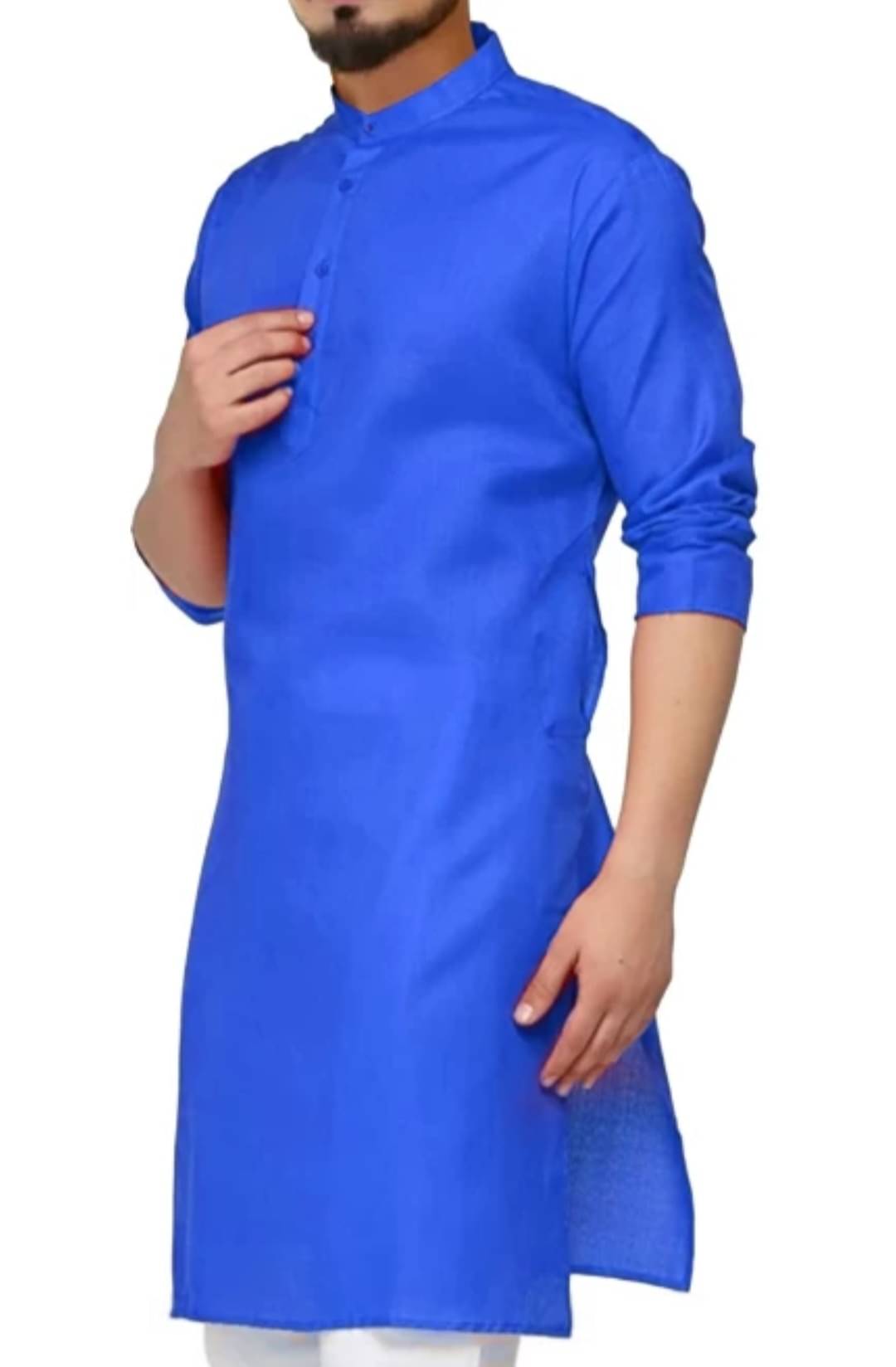 Wiz Excel Blue Cotton Blend Regular Fit Men's Kurta Pyjama Set ( Pack of 1 ) Wiz Excel Blue Cotton Blend Regular Fit Men's Kurta Pyjama Set ( Pack of 1 )