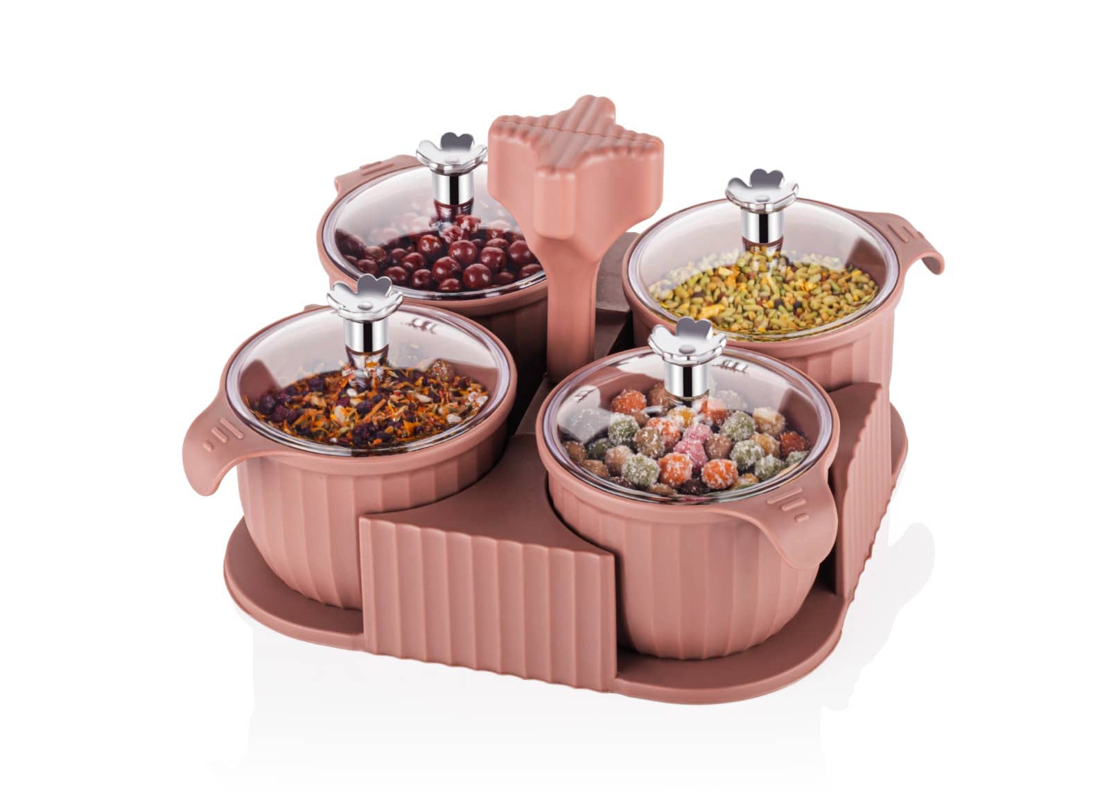 iview kitchenware Food/Masala/DryFruit Plastic Pink Pickle Container ( Set of 1 )