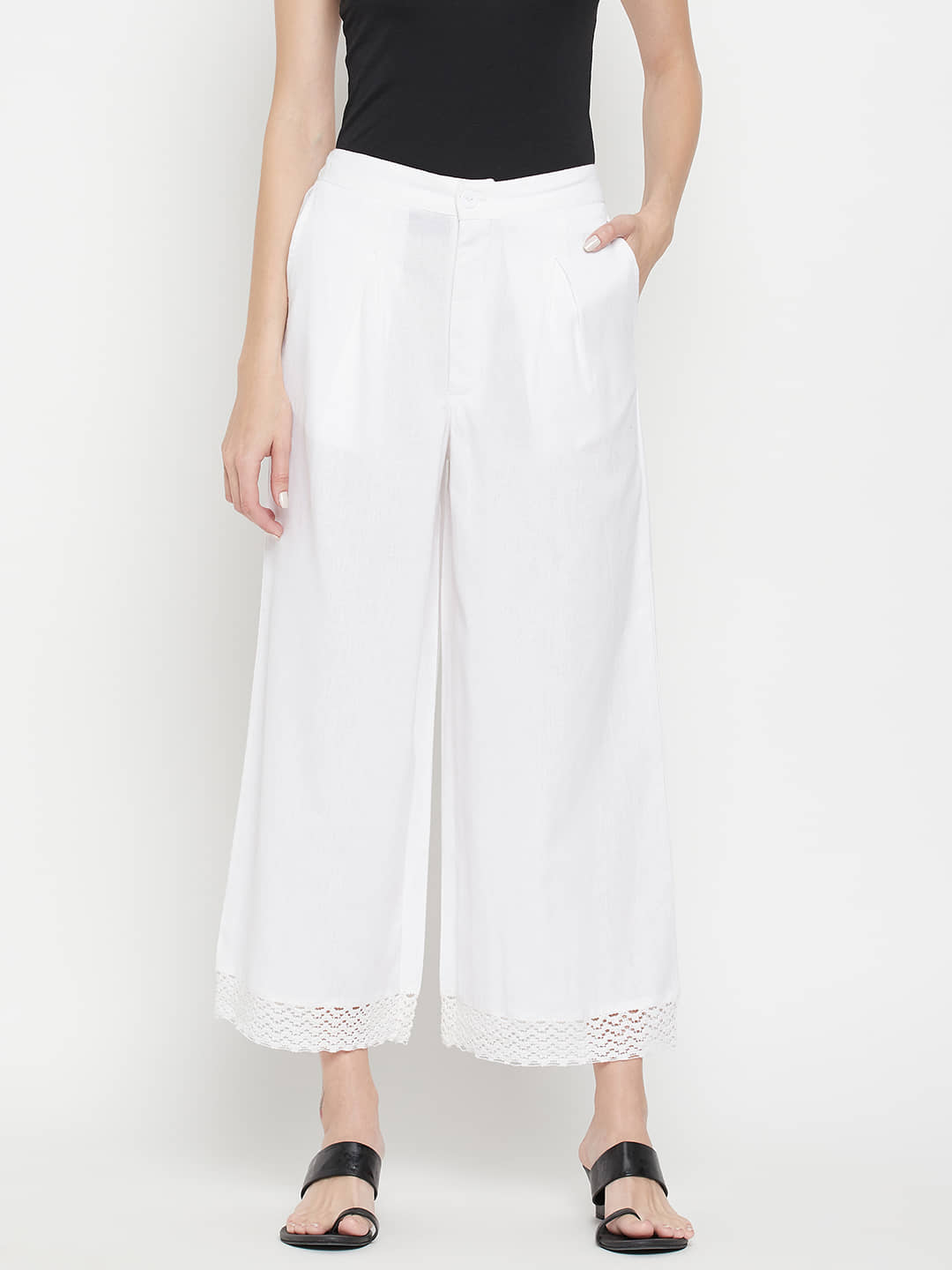 kg trenzz - White Cotton Women's Palazzo ( Pack of 1 ) - Palazzos | Buy online on ZillyBuy