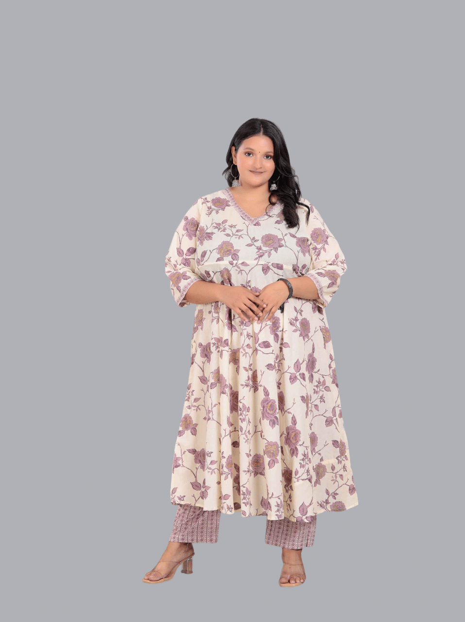     			miravan Cotton Printed Kurti With Palazzo Women's Stitched Salwar Suit - Pink ( Pack of 1 )