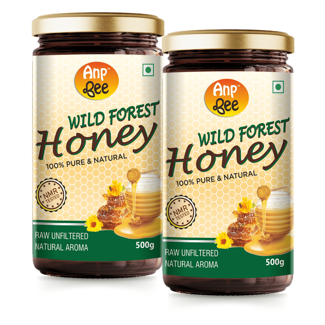     			ANP BEE 100% Pure NMR Tested Wildflower Honey Wild Forest Honey 500 g Pack of 2