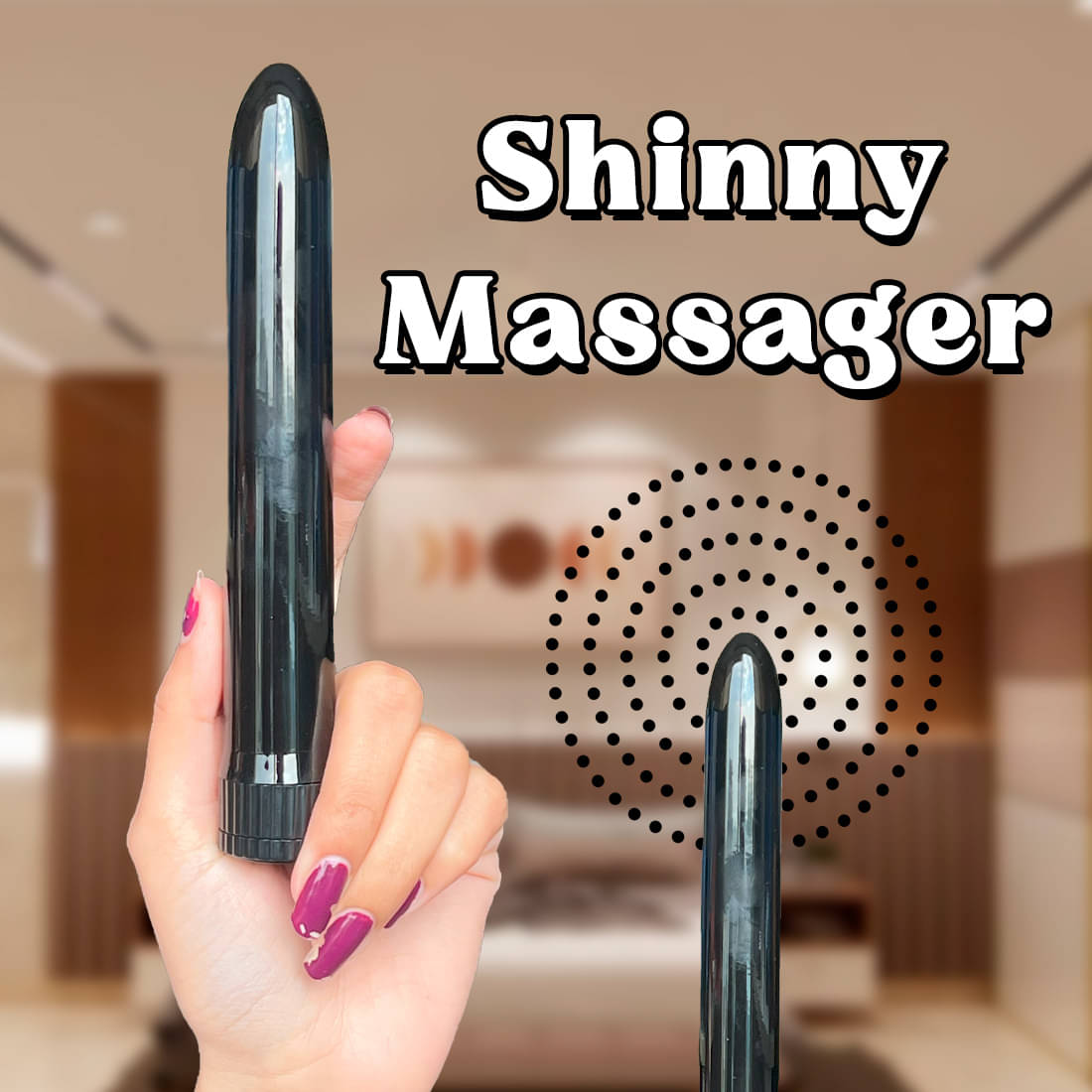     			Calmras 7 inch Shiny Portable Manual Massager