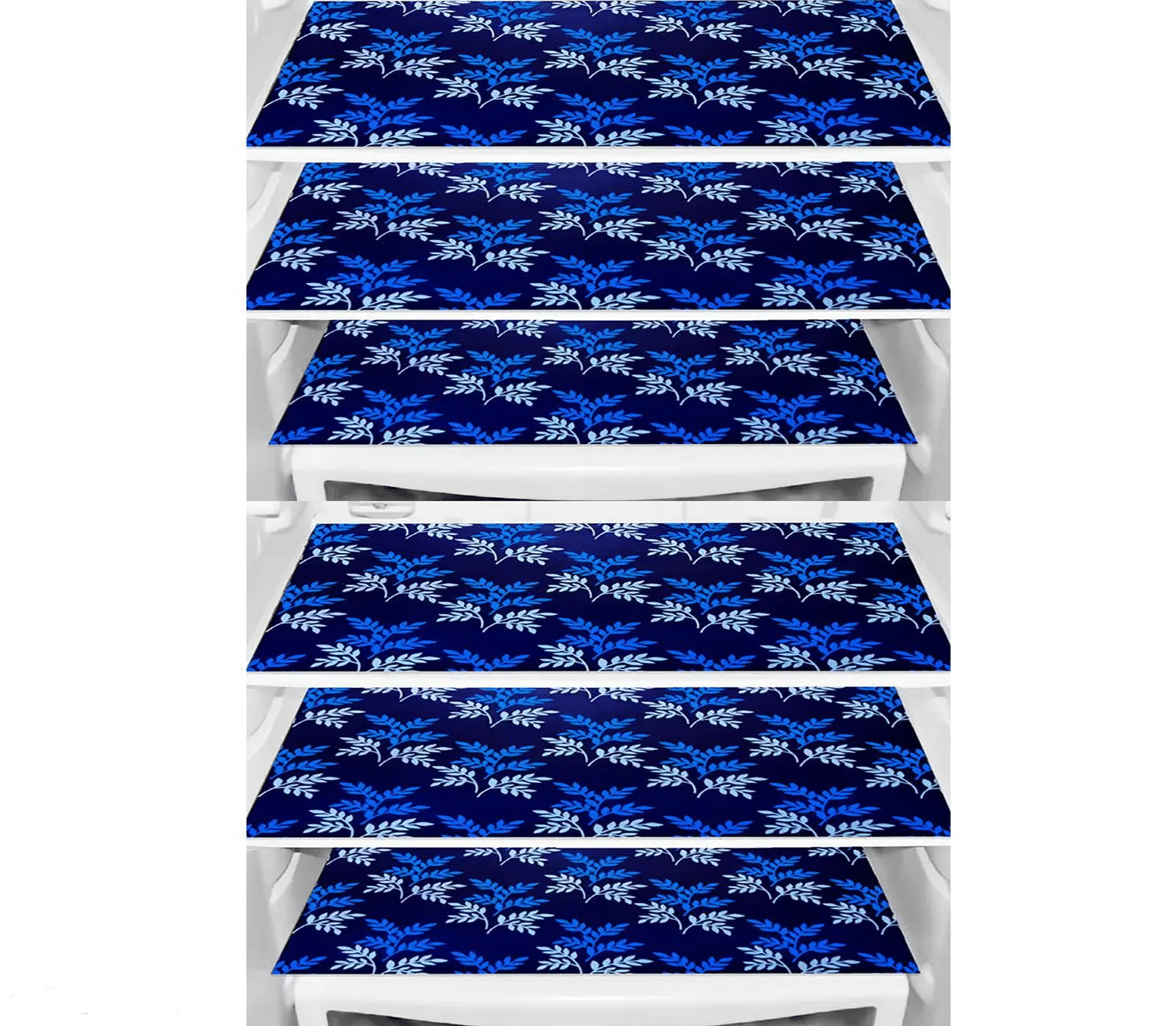 Crosmo PVC Abstract Printed Fridge Mats ( 43 28 ) Pack of 6 - Blue Crosmo PVC Abstract Printed Fridge Mats ( 43 28 ) Pack of 6 - Blue