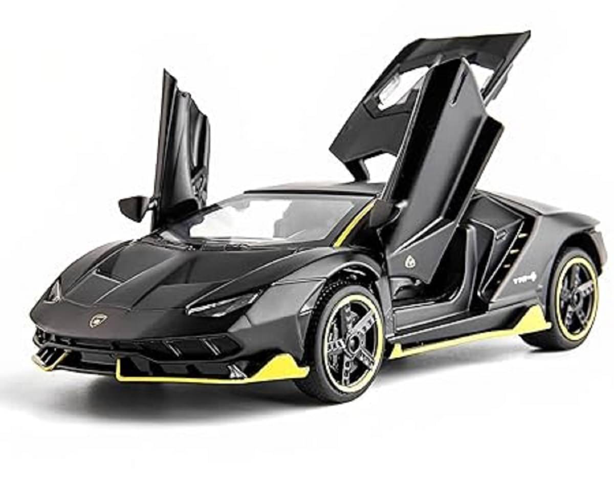     			FEDIFU Lamborghini Die Cast Metal Car Model - Pull Back with Openable Doors, LED Lights, Great for Kids, Boys, Girls - 1:32 Scale