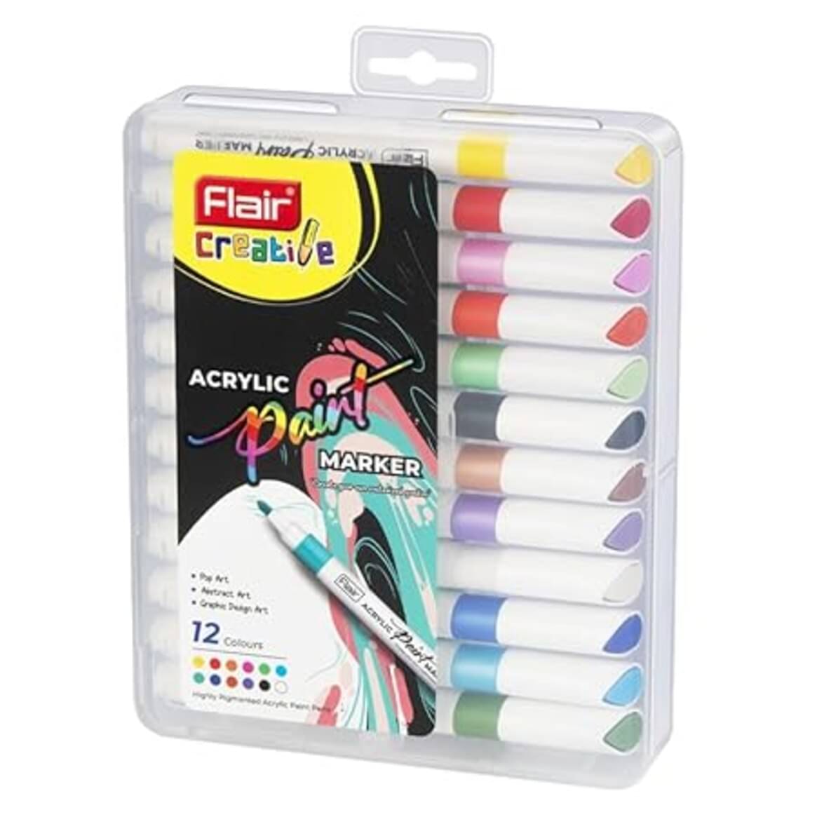 Flair Acrylic Paint Marker Set Of 12 (Assorted) Flair Acrylic Paint Marker Set Of 12 (Assorted)