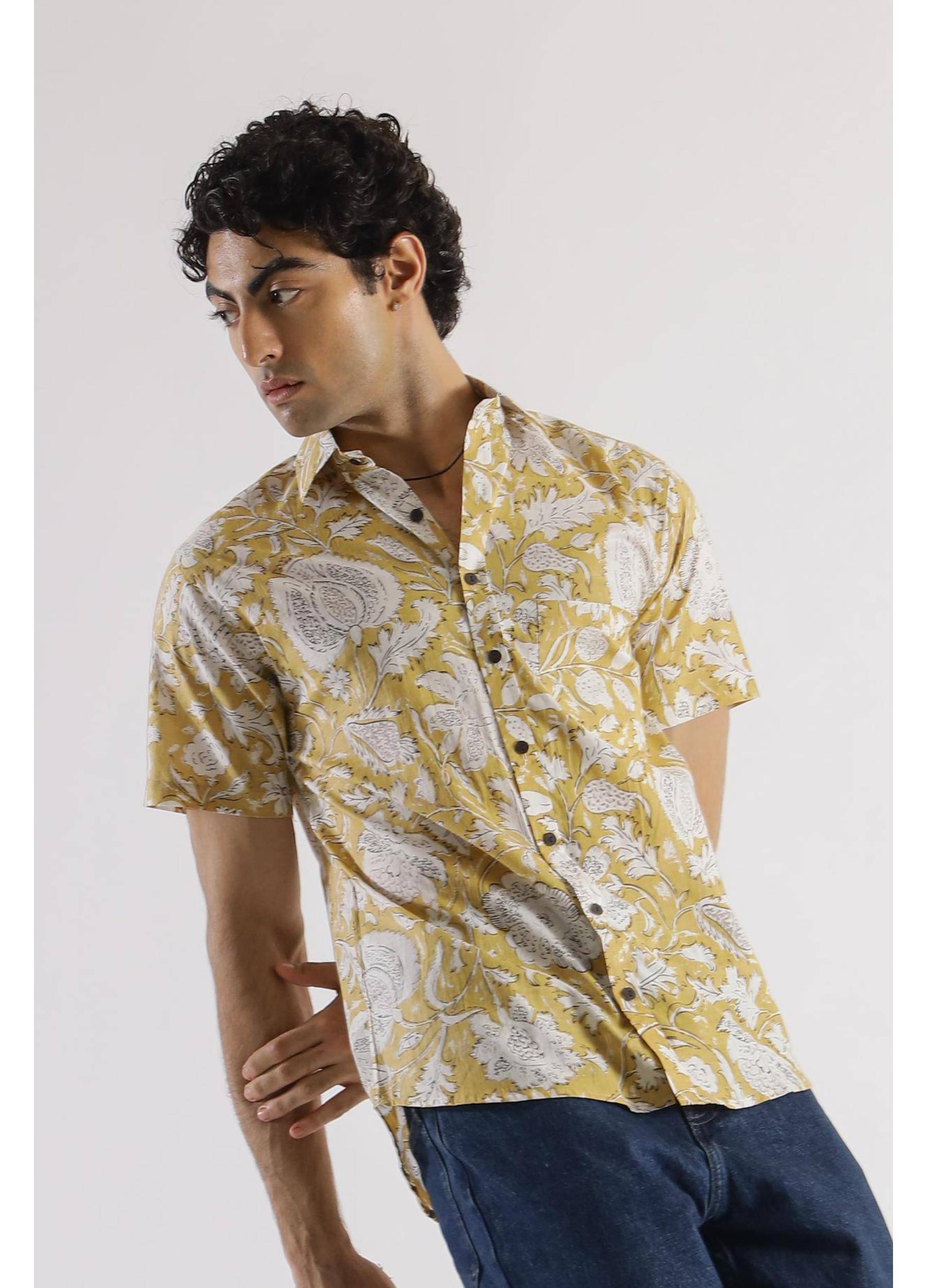 Label Flavia 100% Cotton Regular Fit Printed Half Sleeves Men's Casual Shirt - Multicolor ( Pack of 1 ) Label Flavia 100% Cotton Regular Fit Printed Half Sleeves Men's Casual Shirt - Multicolor ( Pack of 1 )