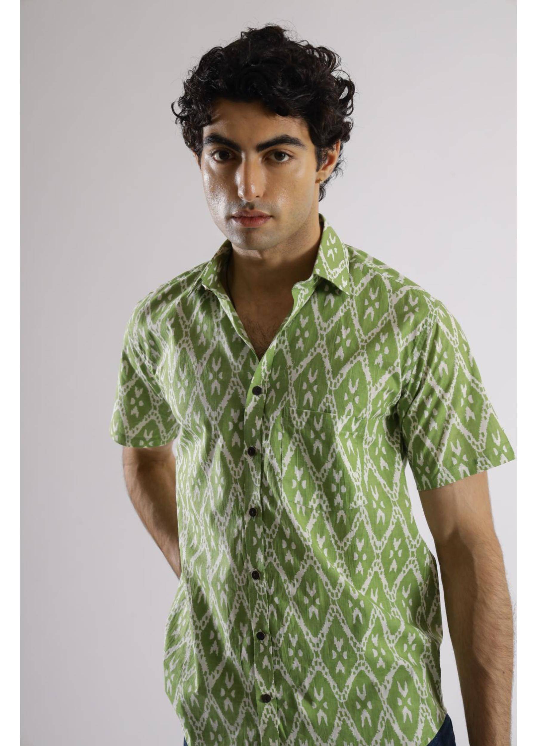     			Label Flavia 100% Cotton Regular Fit Printed Half Sleeves Men's Casual Shirt - Multicolor ( Pack of 1 )