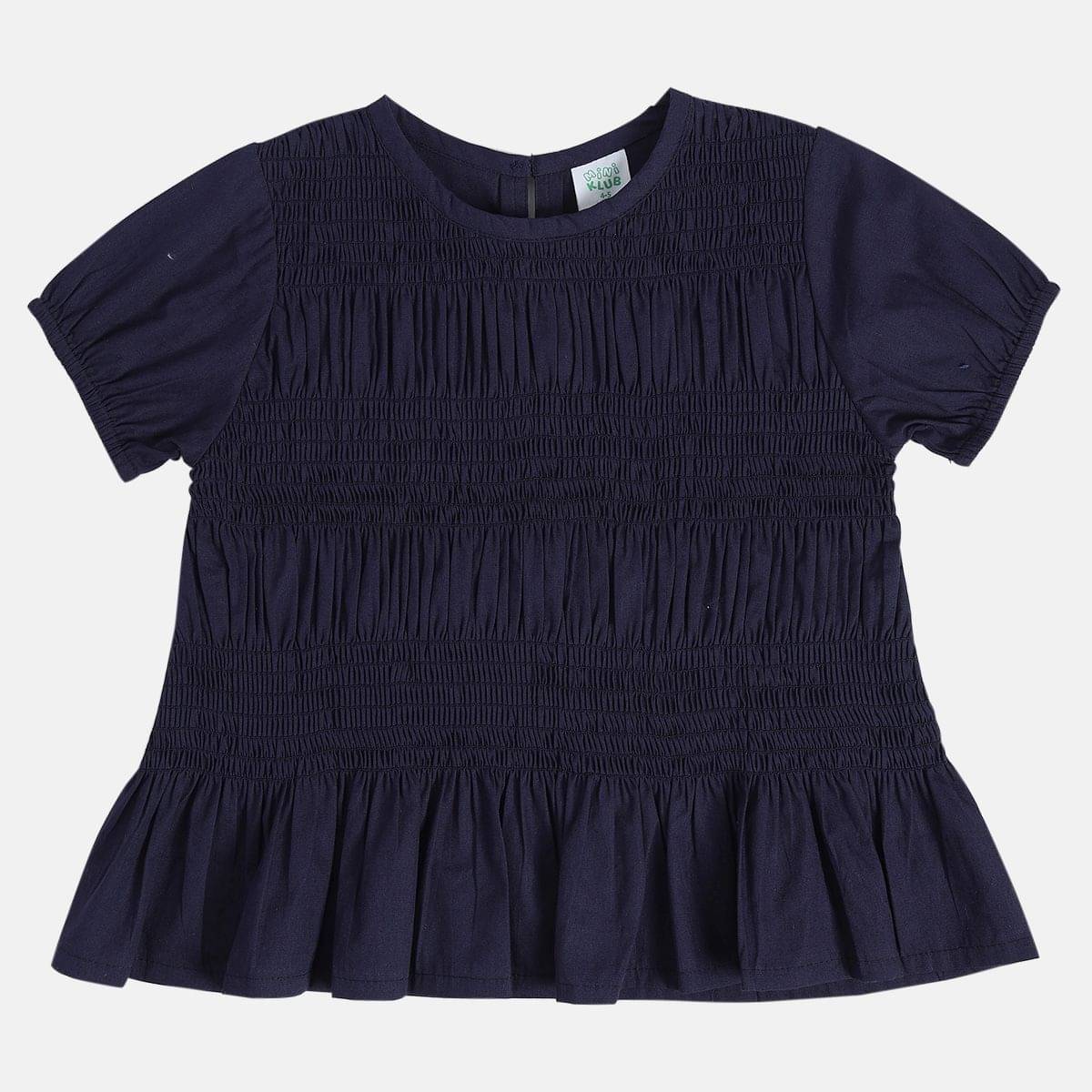     			MINI KLUB Navy 100% Cotton Girls Top ( Pack of 1 )