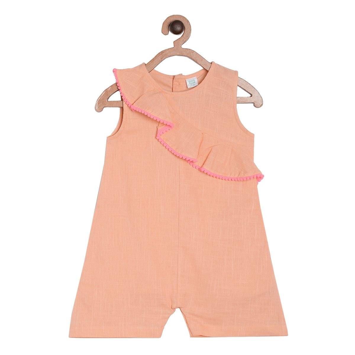     			MINI KLUB - Orange Cotton Girls Jumpsuit ( Pack of 1 )